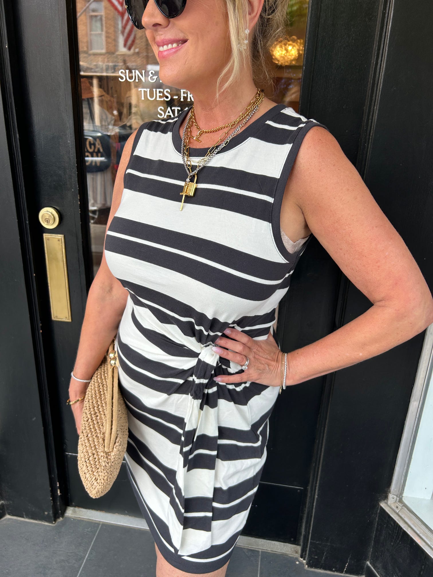 Mattie Striped Mini Dress