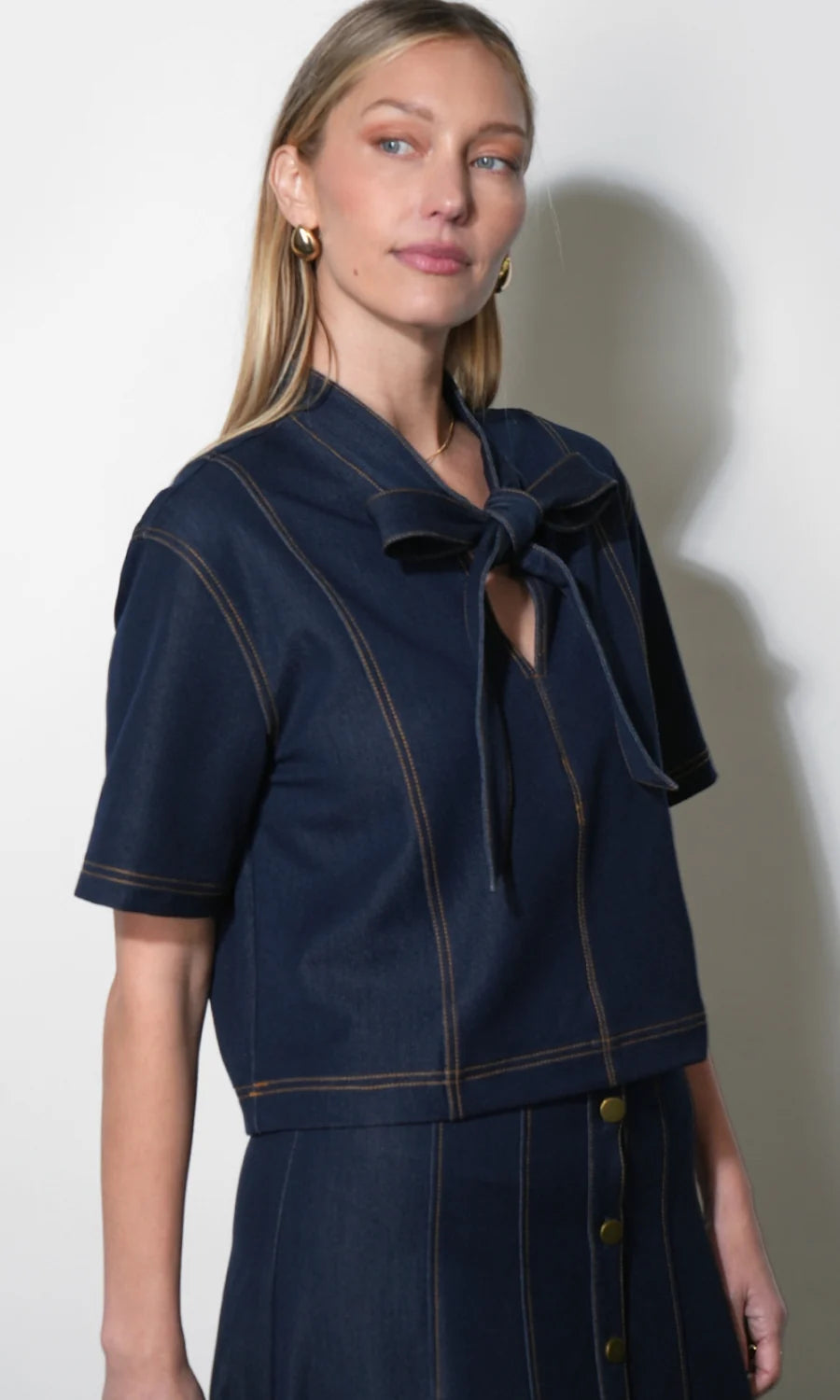 Inez Denim Top
