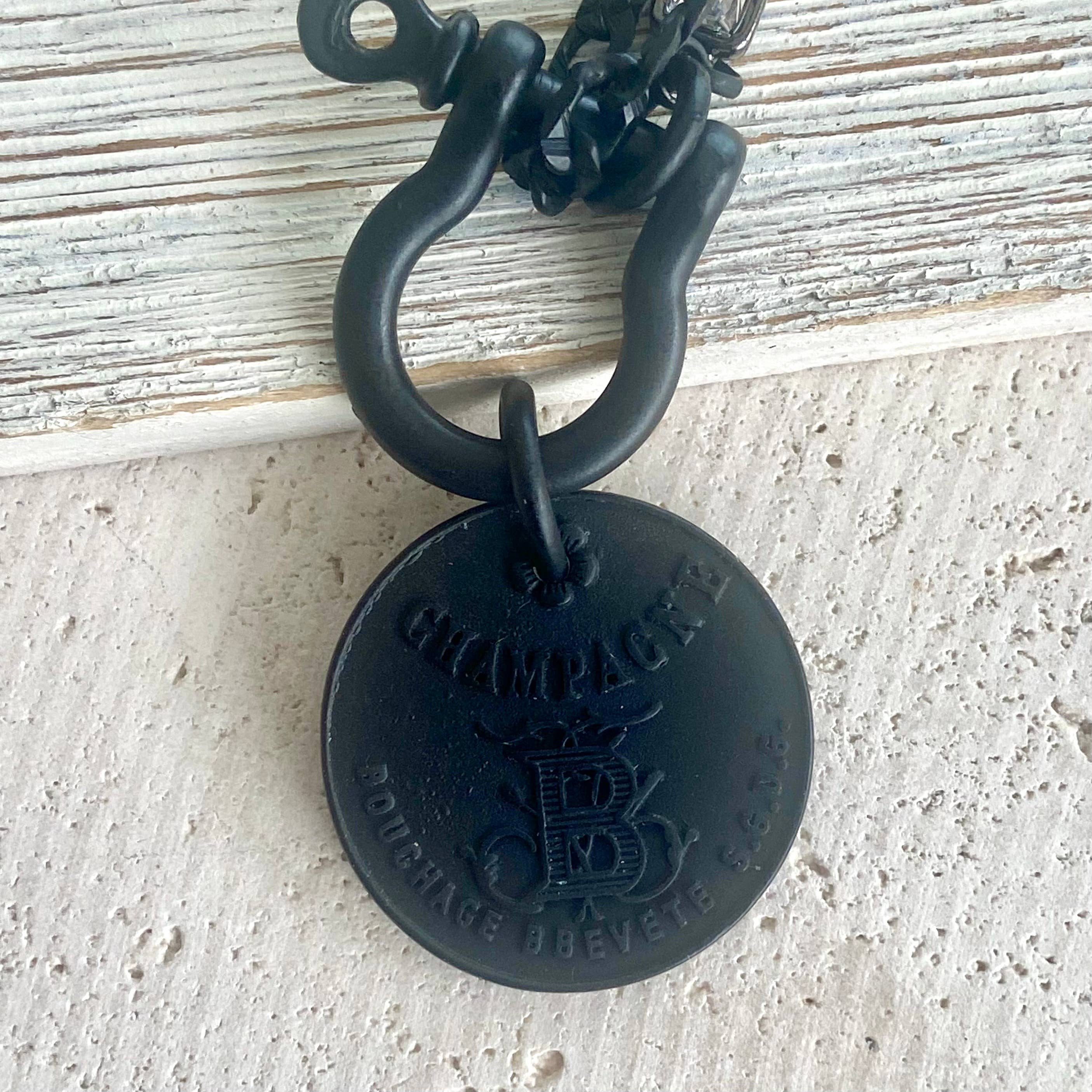 French Champagne Coin Necklace