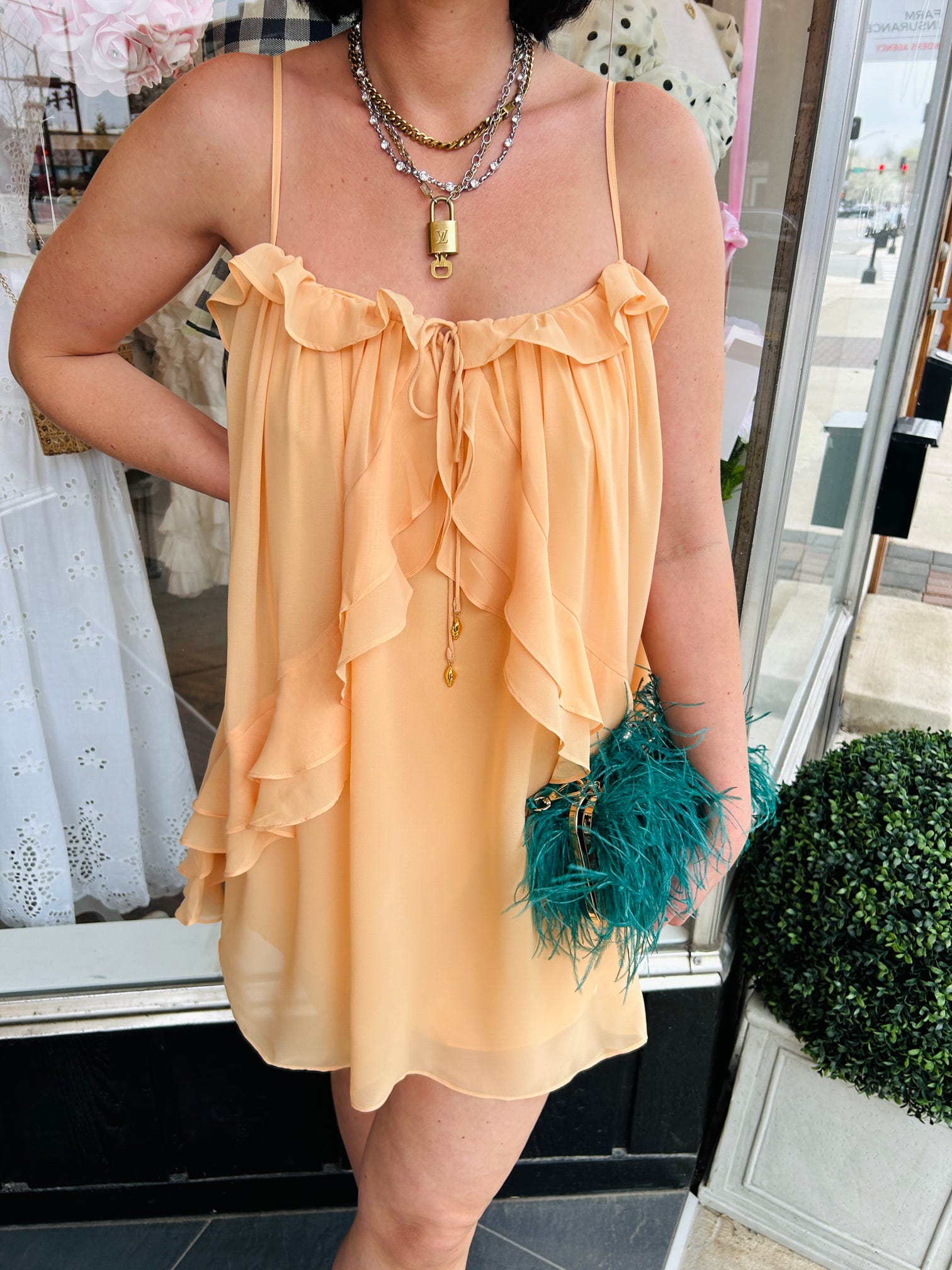 Lorella Dress in Apricot