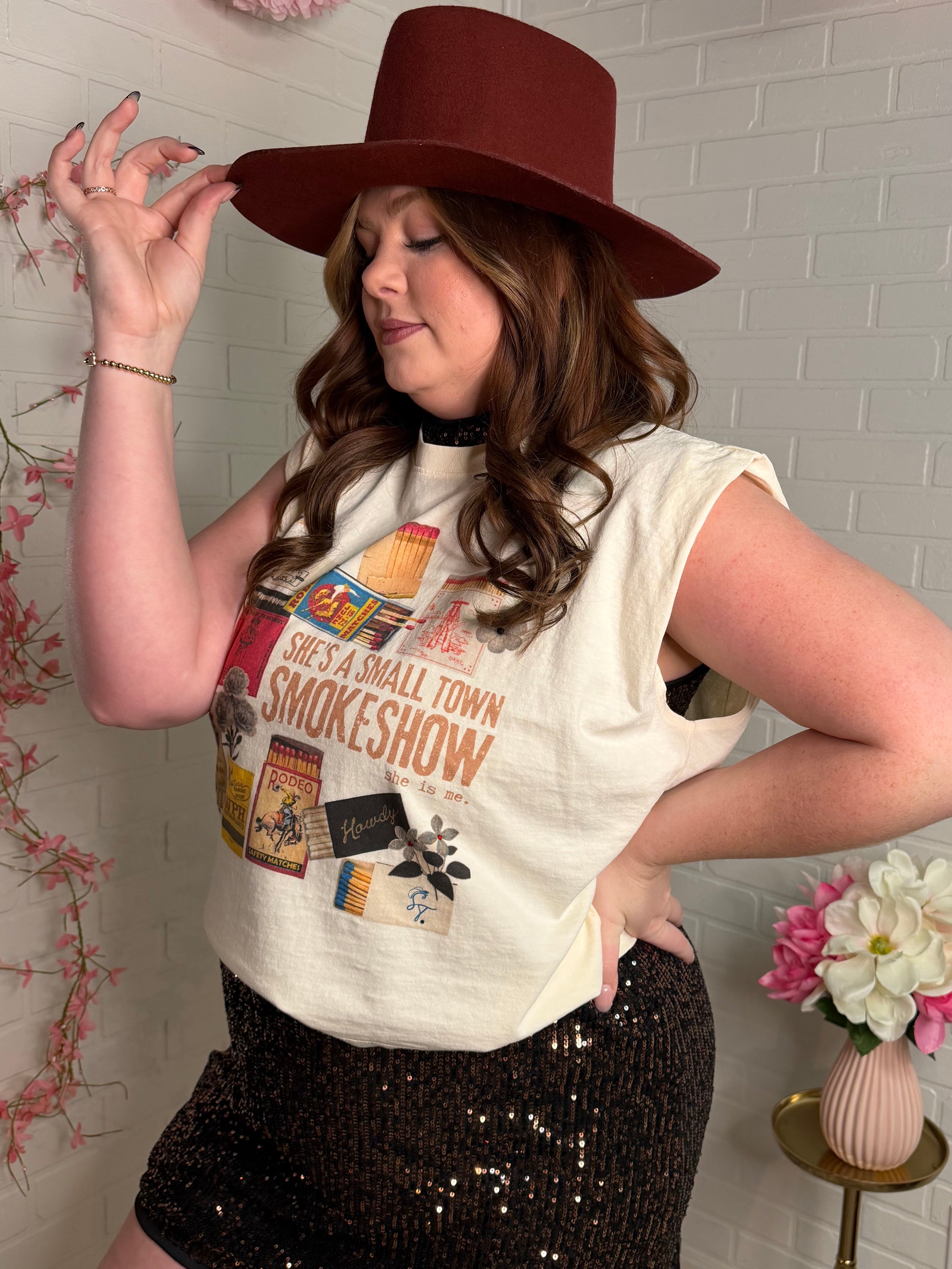 Small Town Smoke Show Muscle Tee