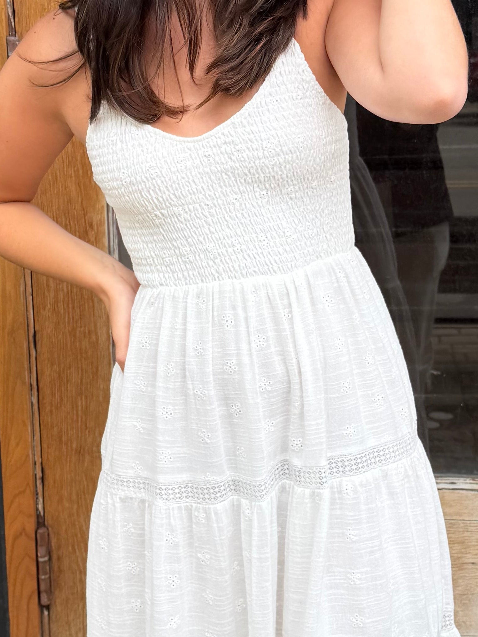 The Eyelet Midi Dress