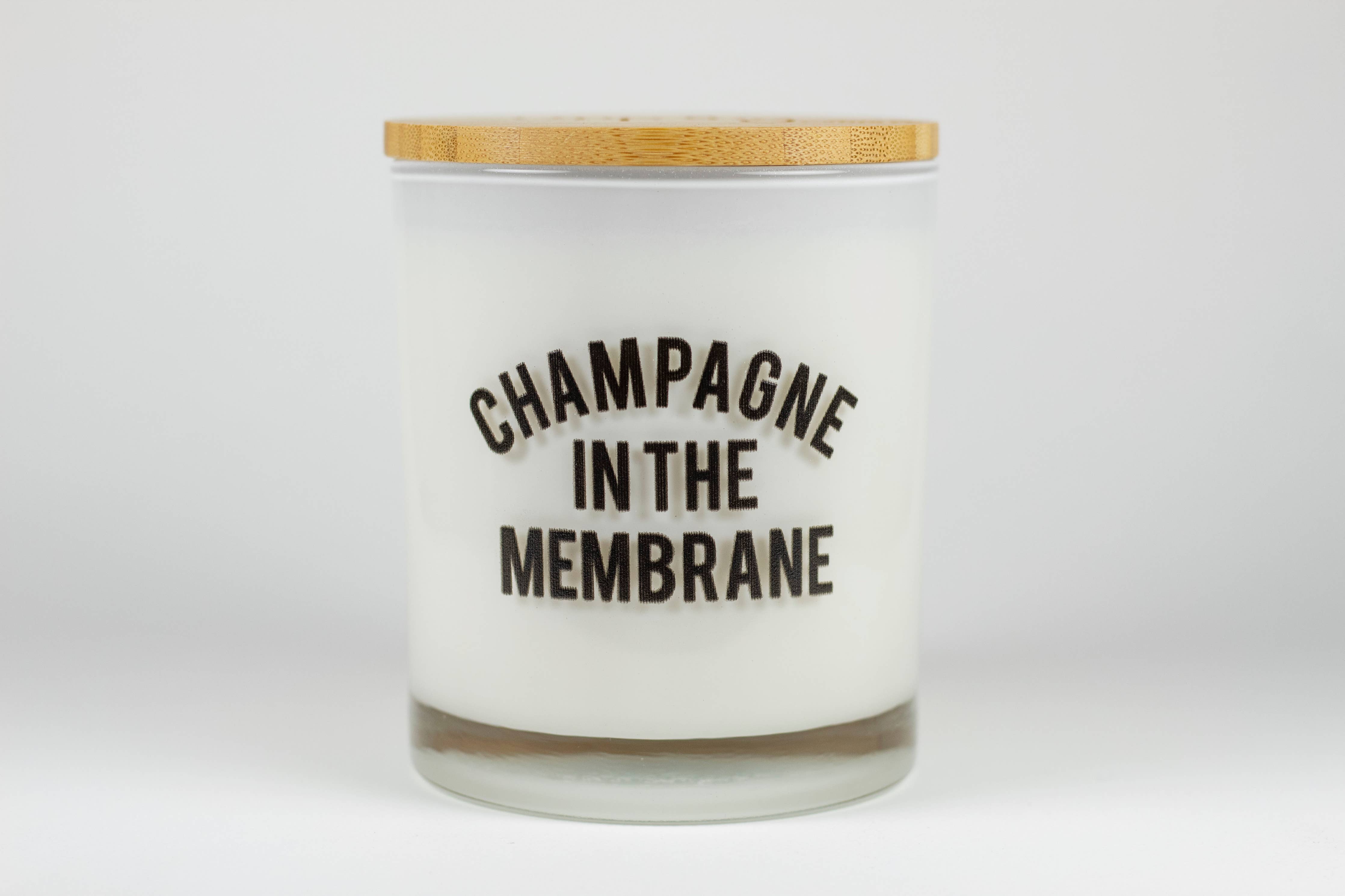 Champagne in the Membrane Funny Wine Soy Candle: Sugared Citrus