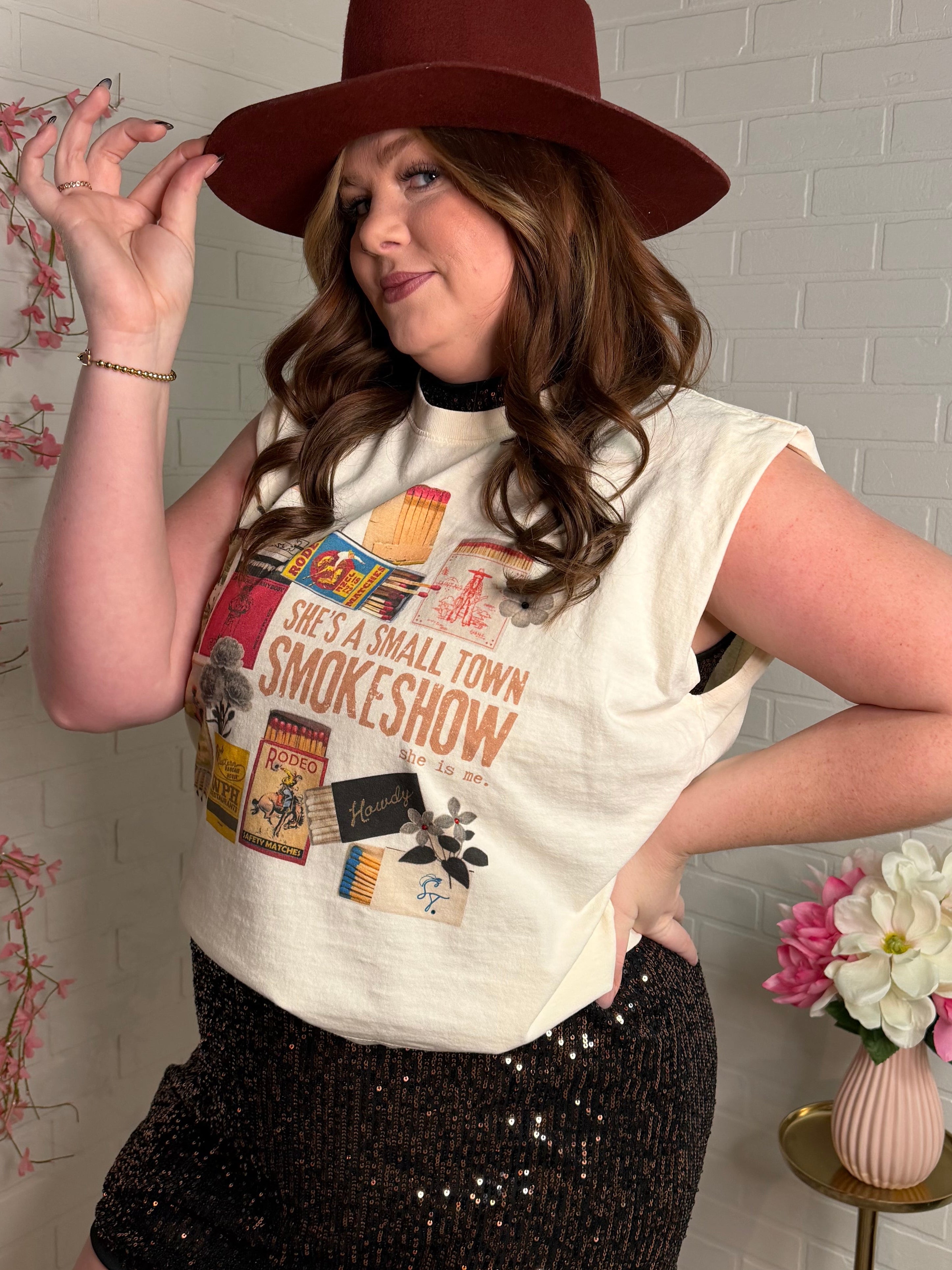 Small Town Smoke Show Muscle Tee