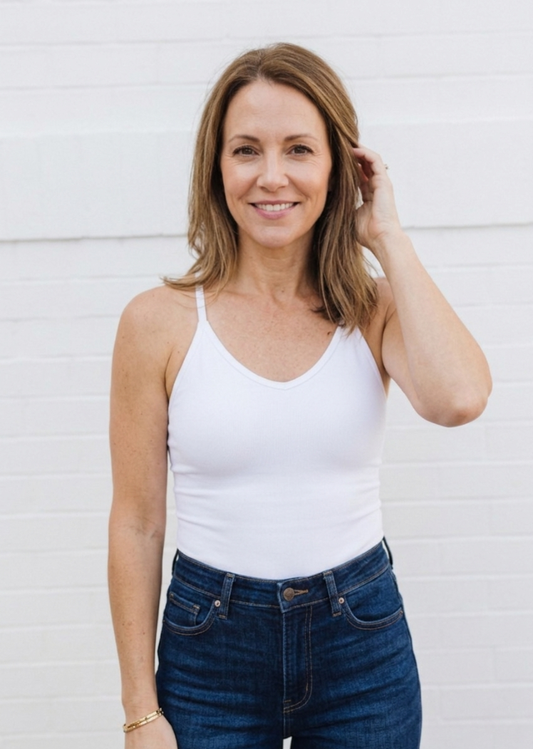 Built-In Bra Cami: Sand Shell / Regular