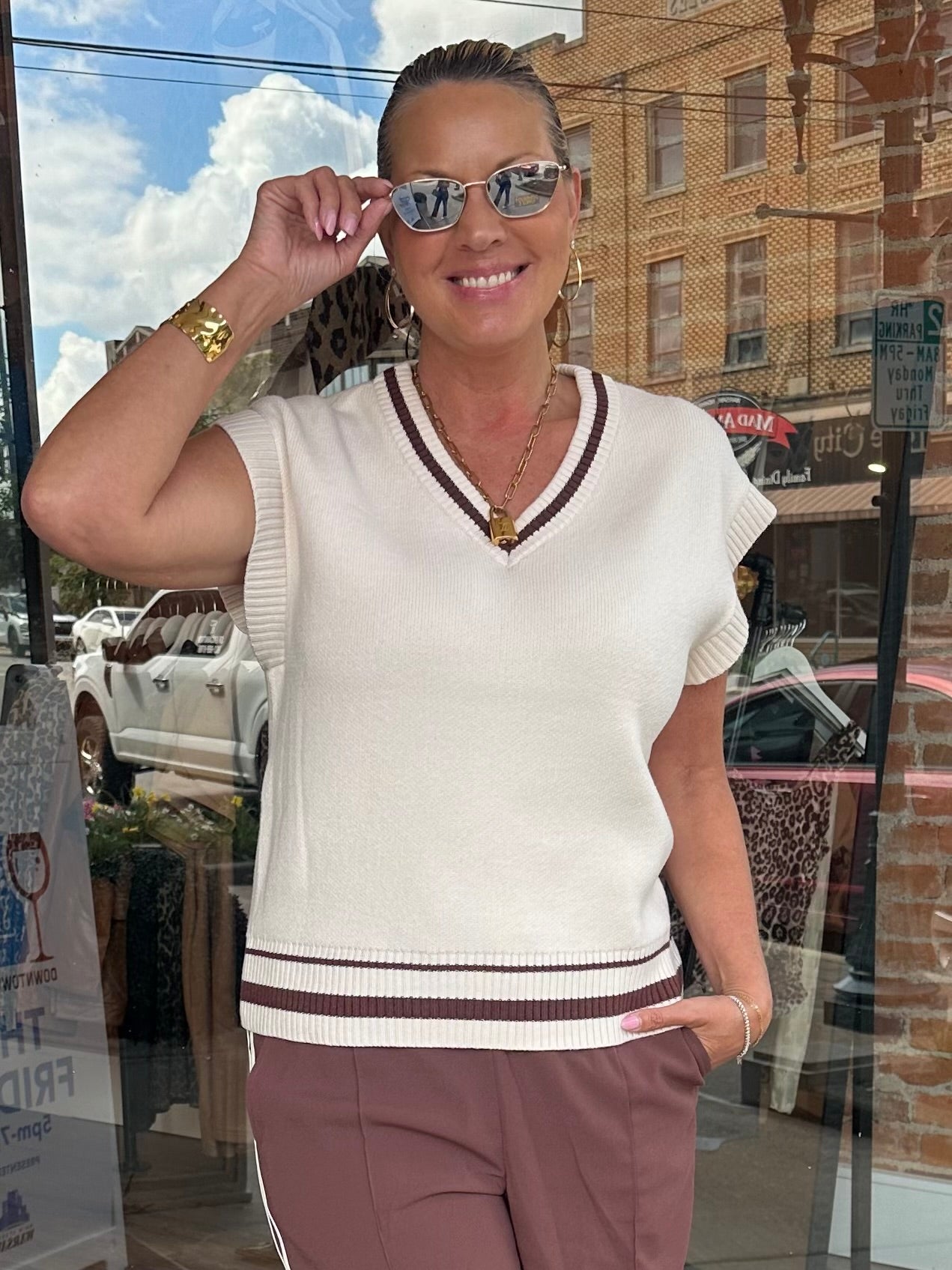 Fletcher Sweater Vest Crystal