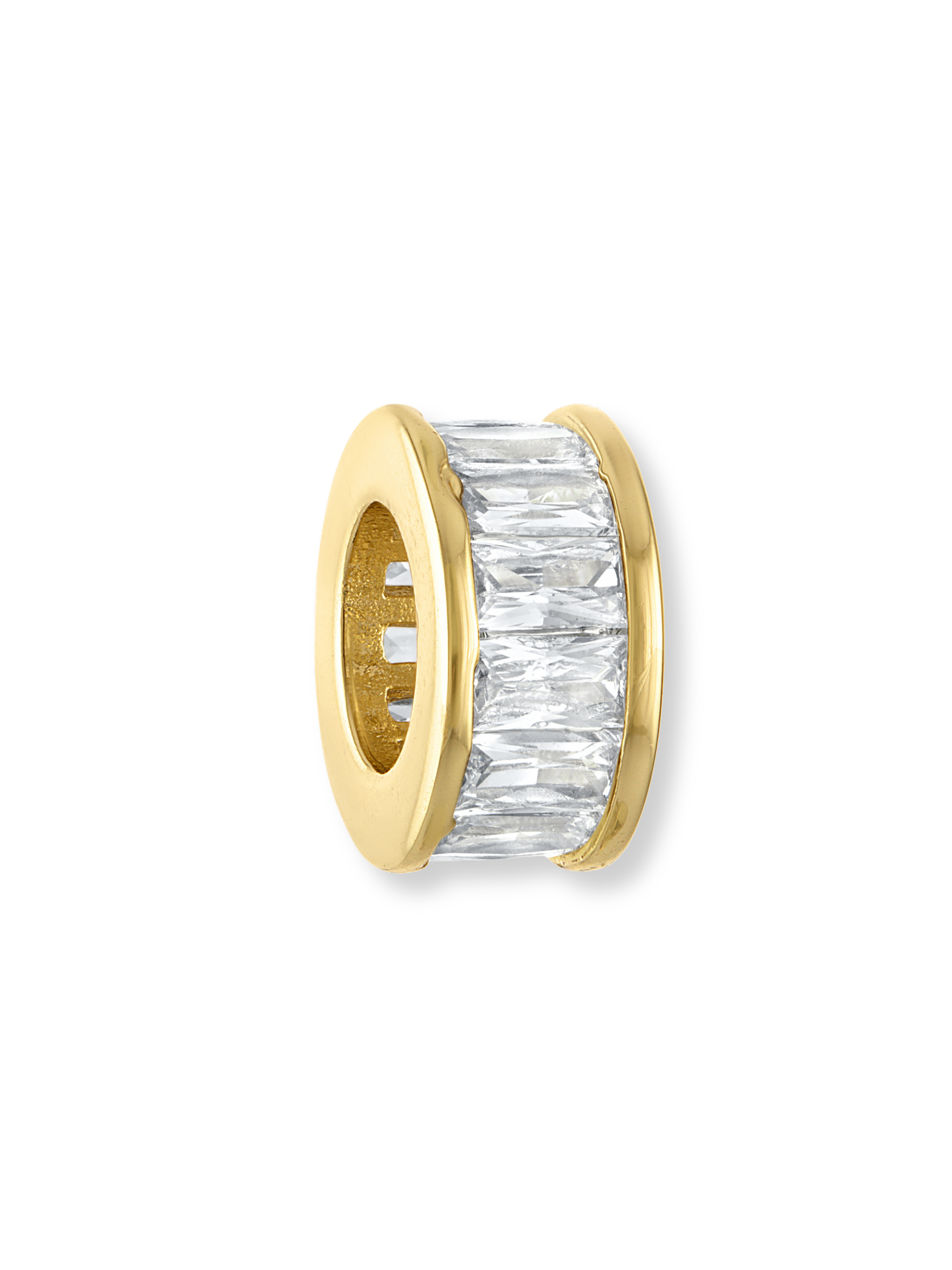 BAGUETTE BAND RONDELLE SLIDE CHARM