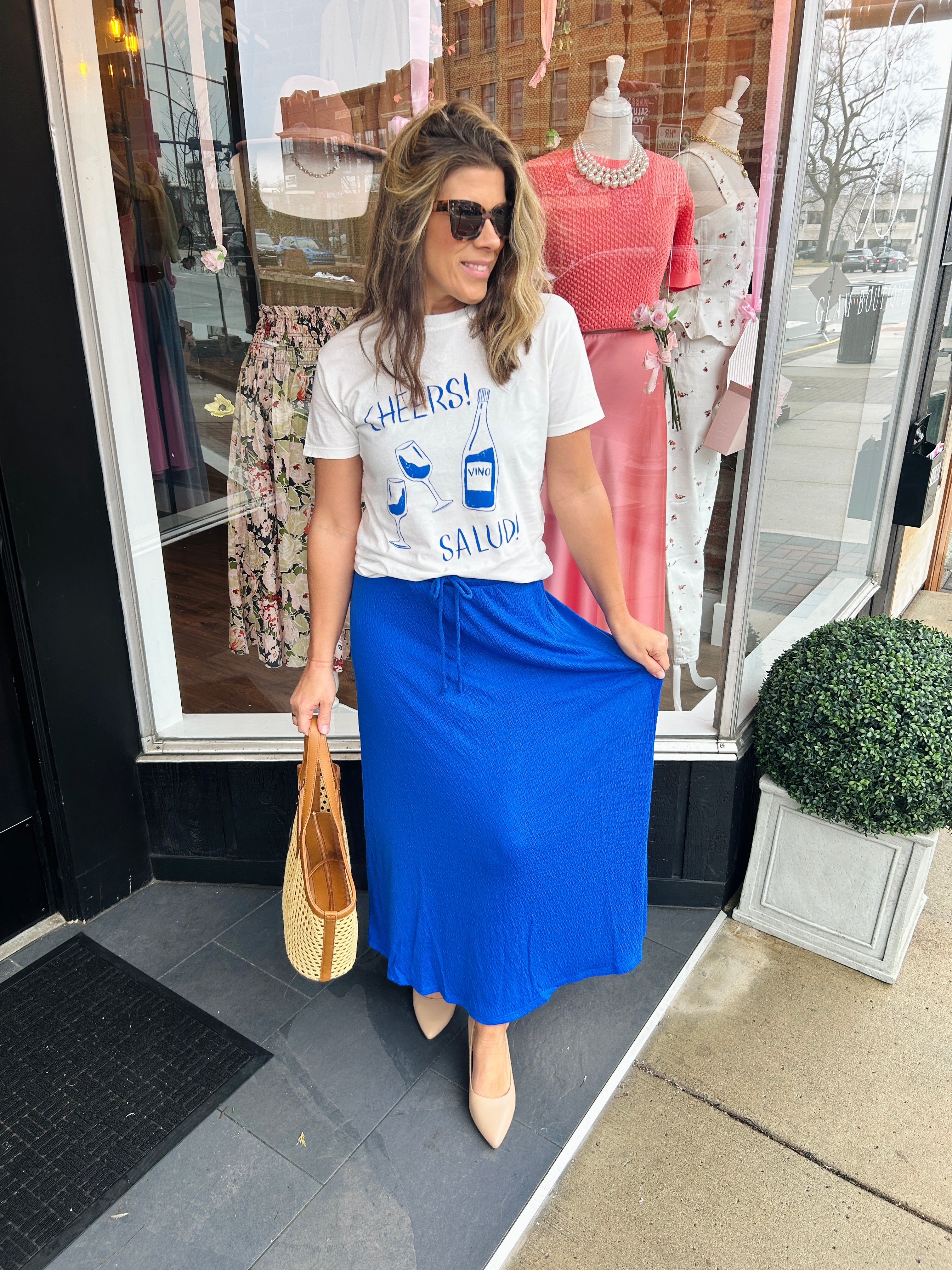 Idris Maxi Skirt Nautical