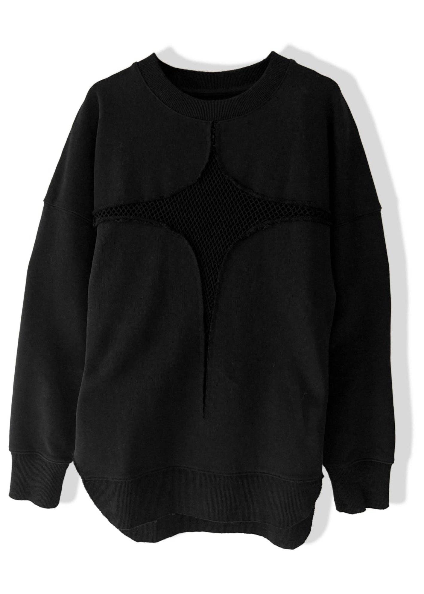 Mesh Feel Good Side Slit Sweatshirt