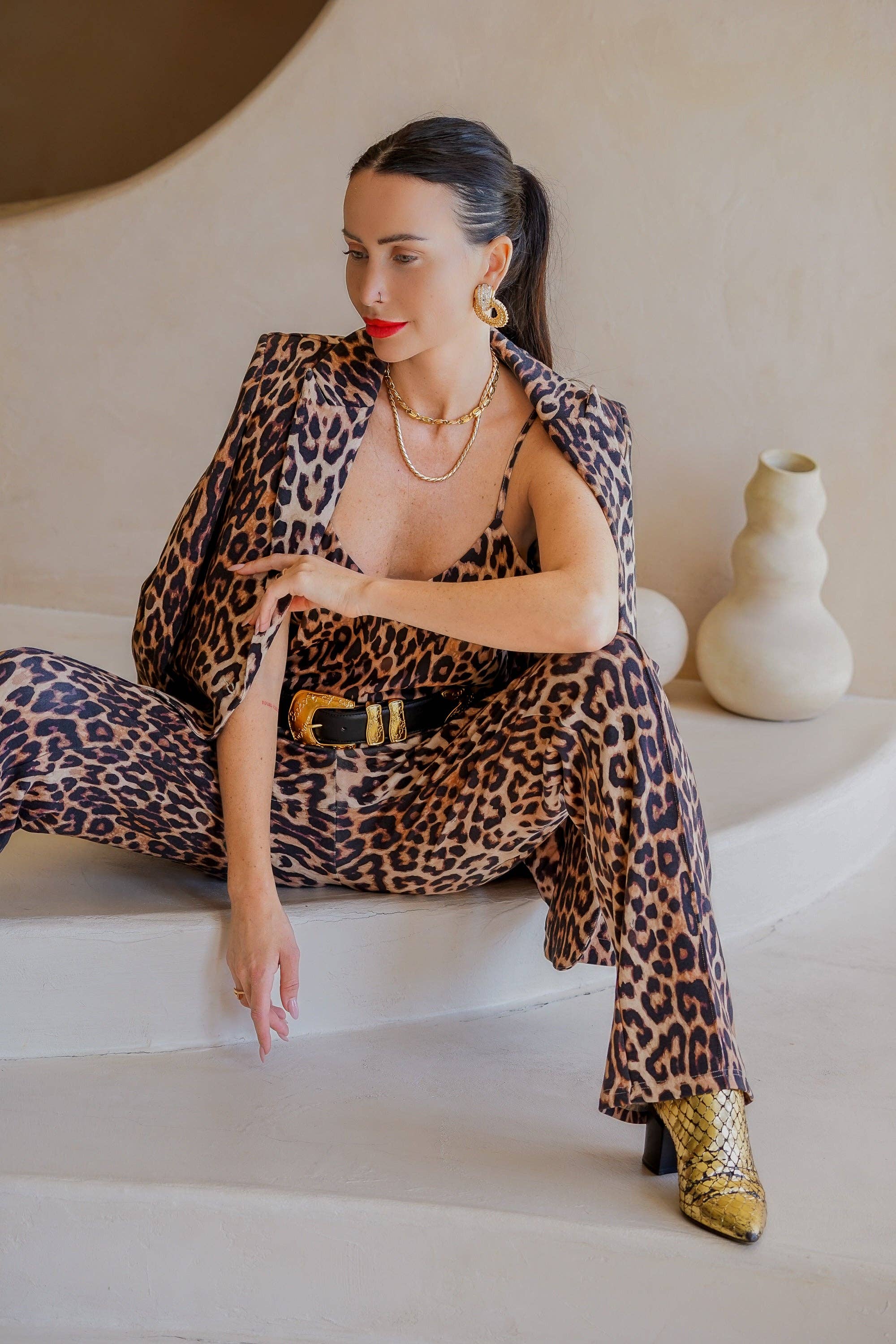 Jordan Interlock Leopard Pants