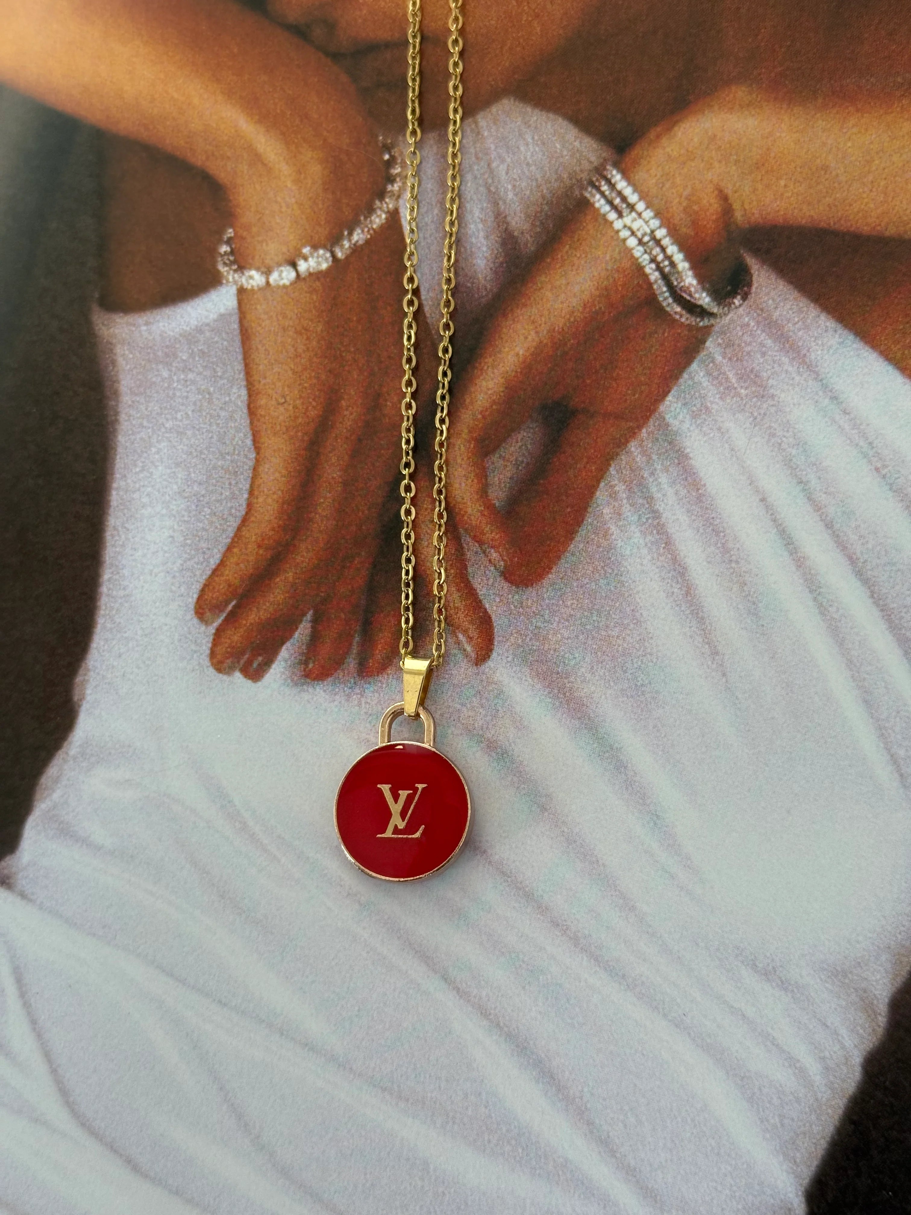 Red LV Pendant