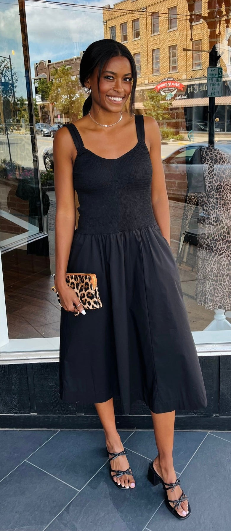 Corsica Smocked Poplin Dress