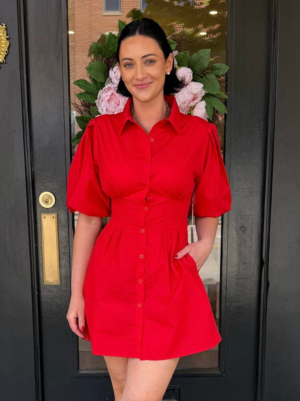 Jacqueline Bubble Sleeve Dress