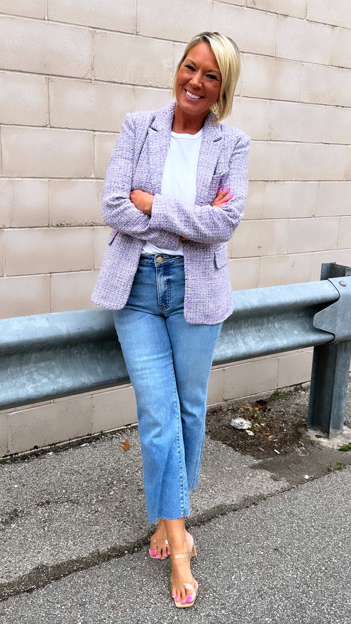 Textured Lavender Blazer