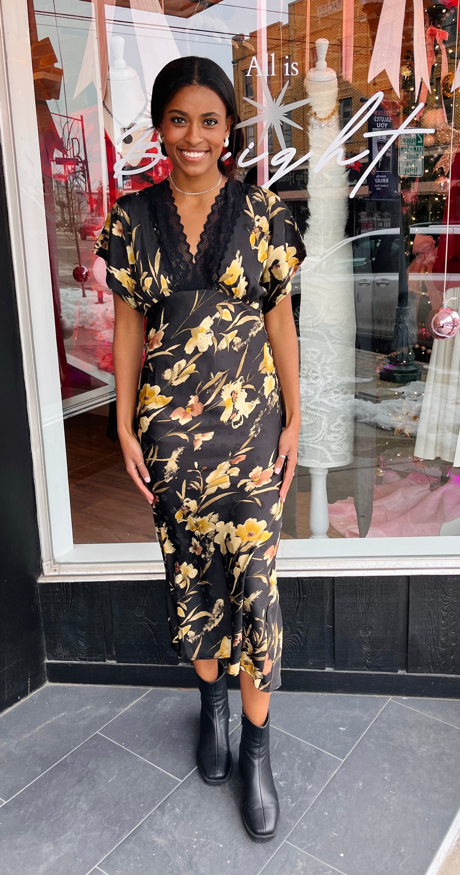 Midnight Garden Slip Dress