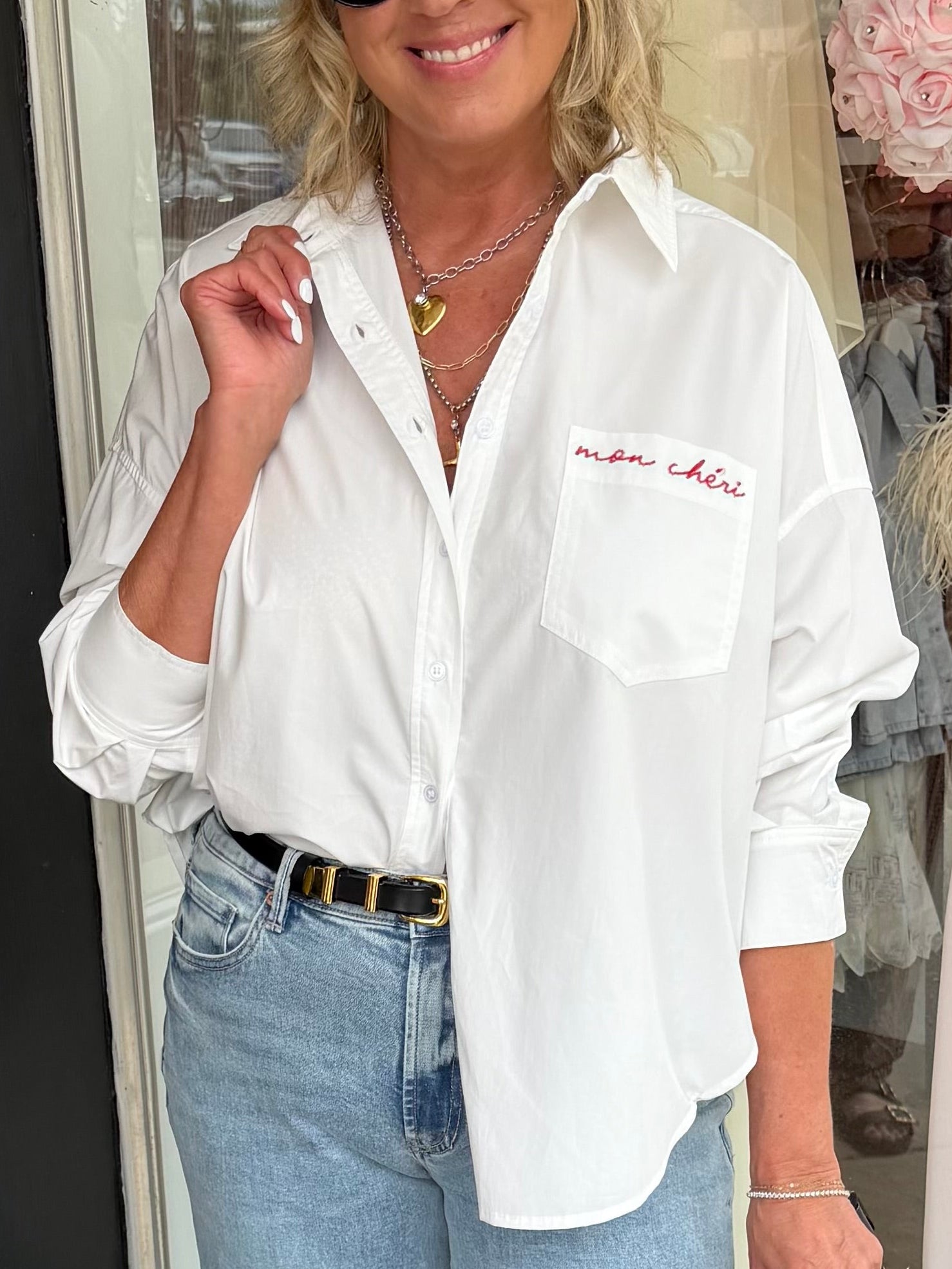 Mon Cheri Oversized Button Up