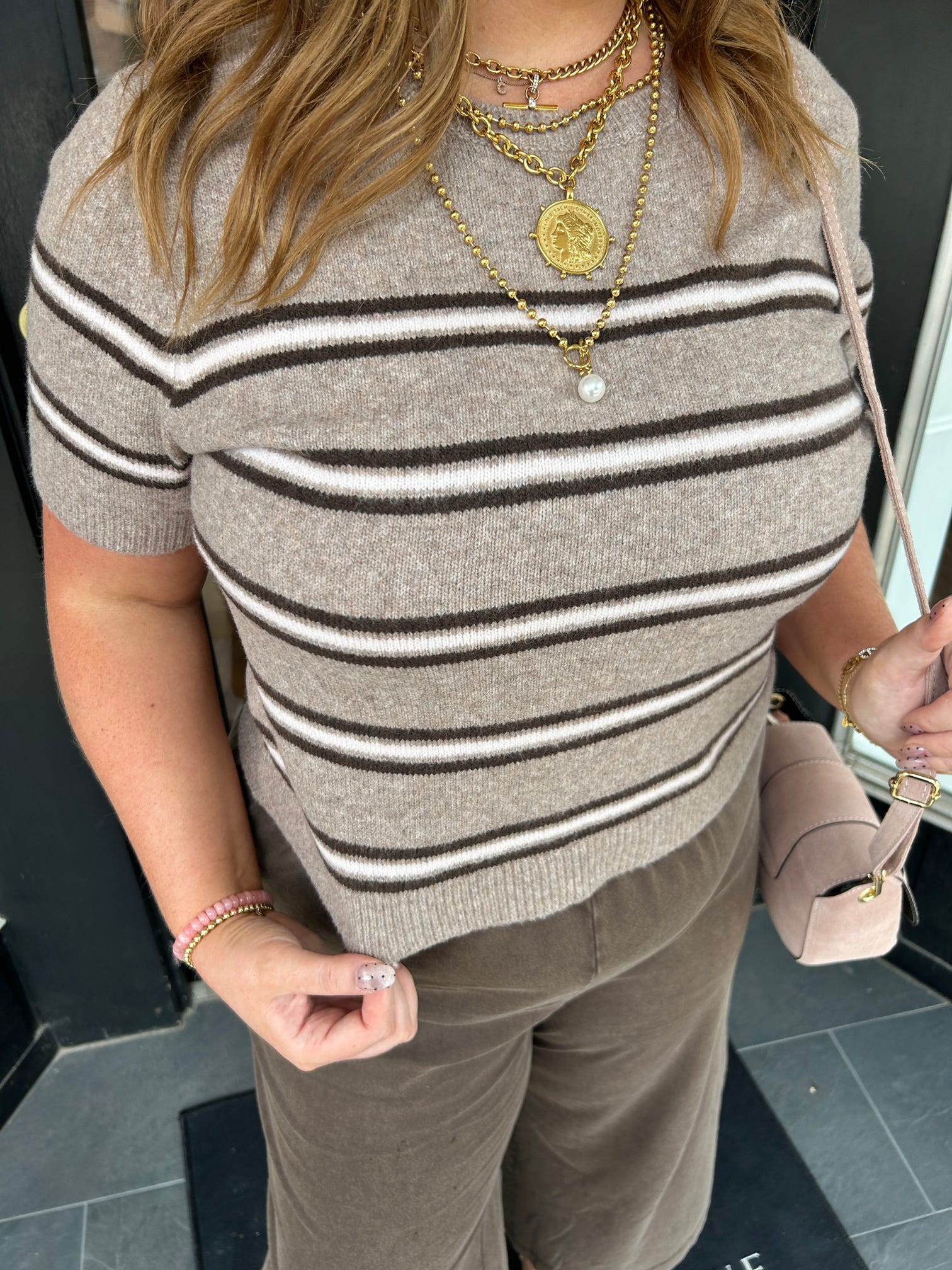 Gatewood Stripe Sweater: Heather Ash