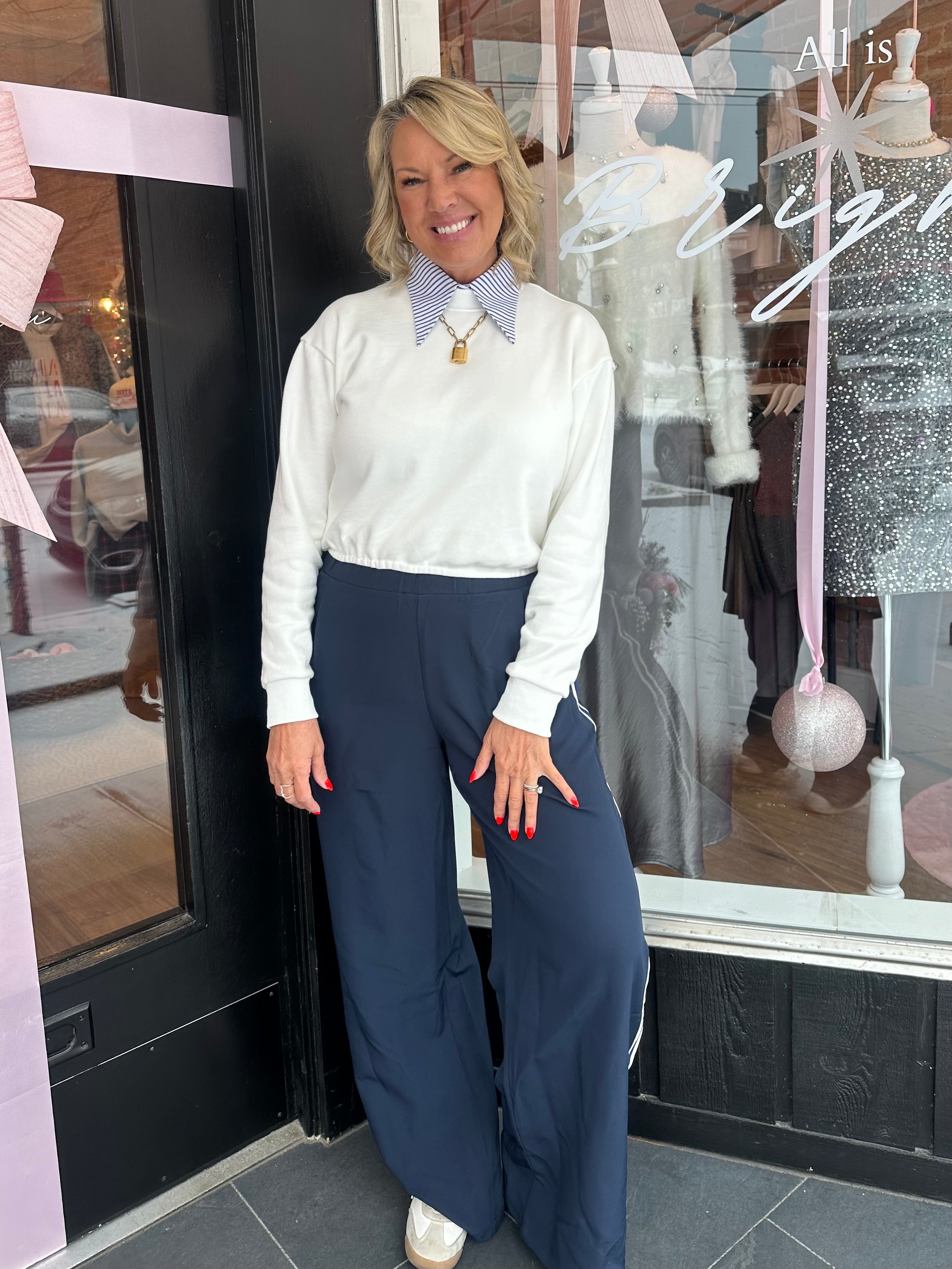 Bubble Hem Sweatshirt