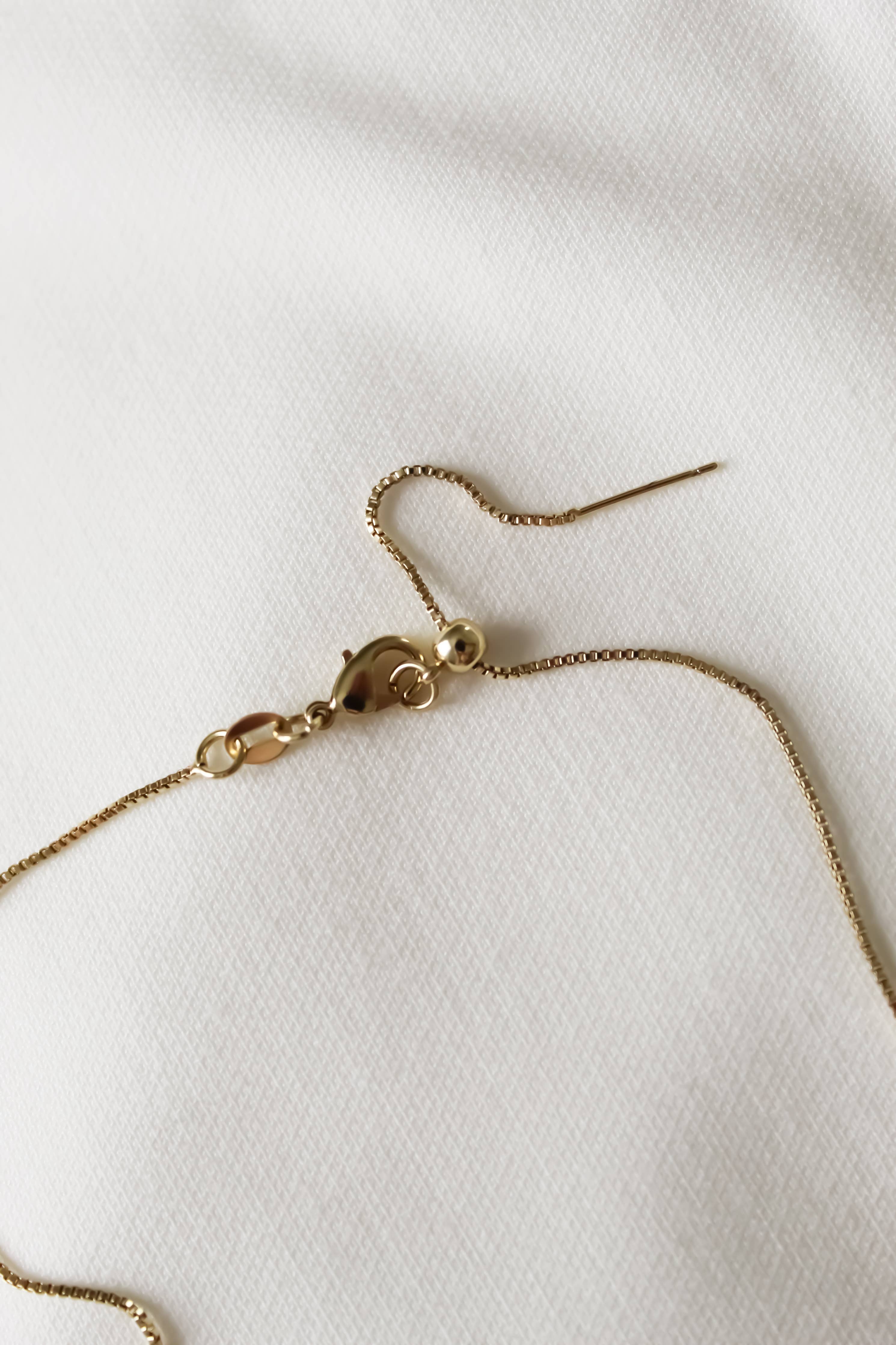 Charm Bar Necklace Box Chain
