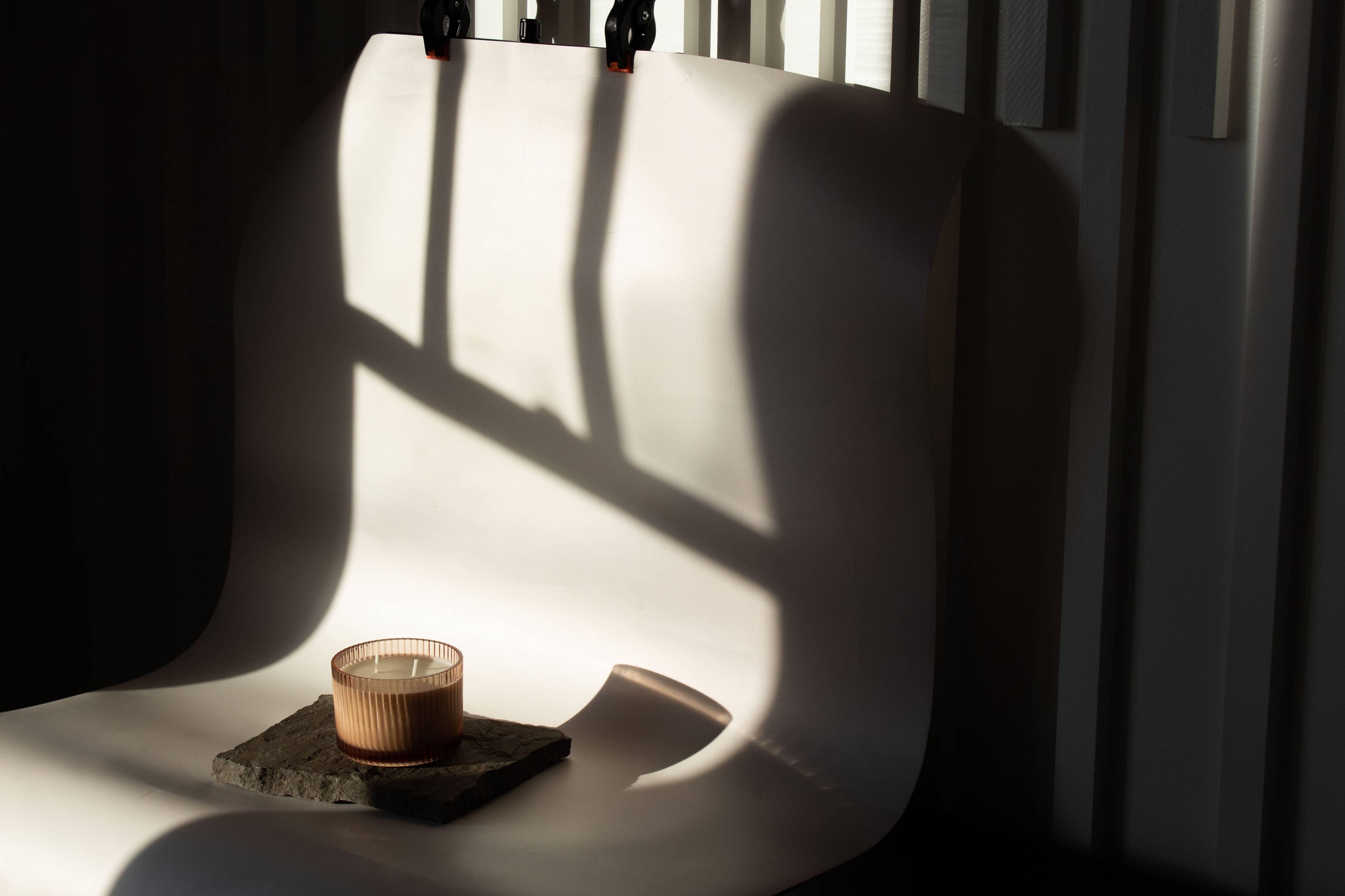 NEW ARRIVAL: Fluted Glass Soy Candle: Date Night
