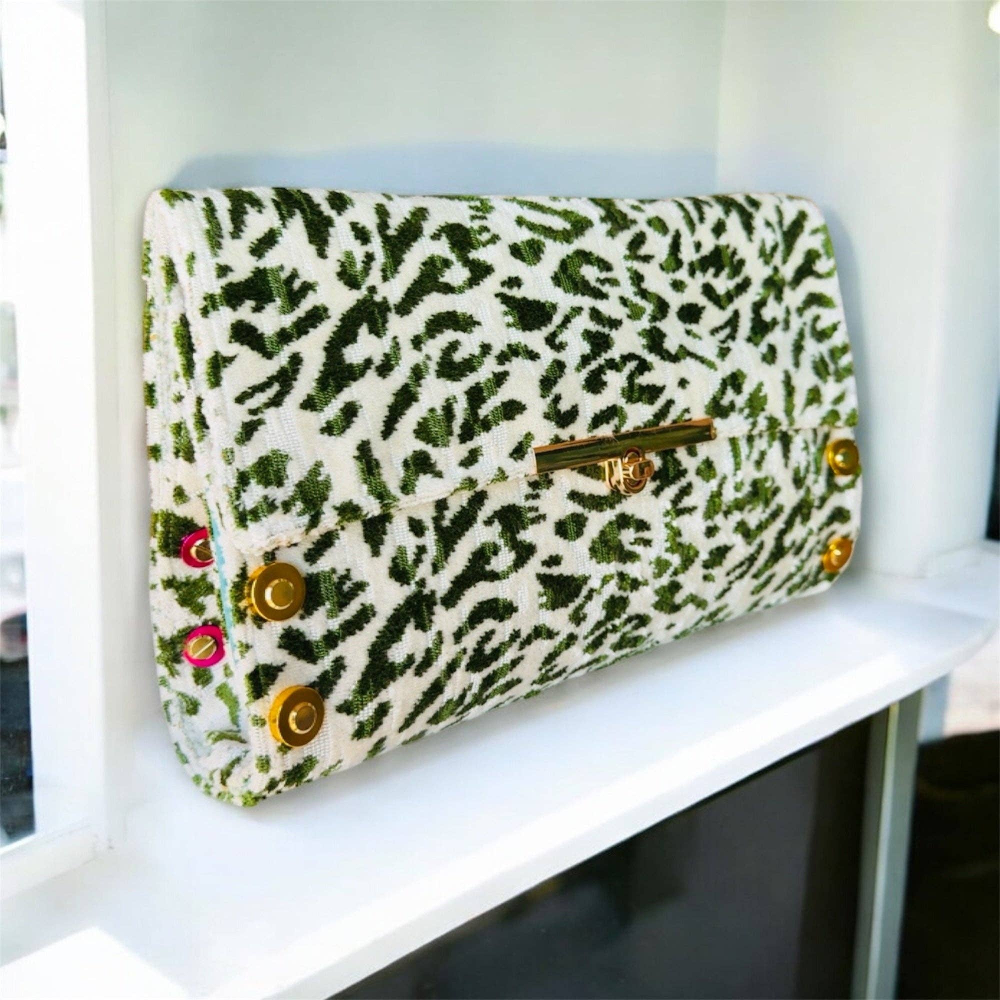 Wicked Green and Teal Clutch