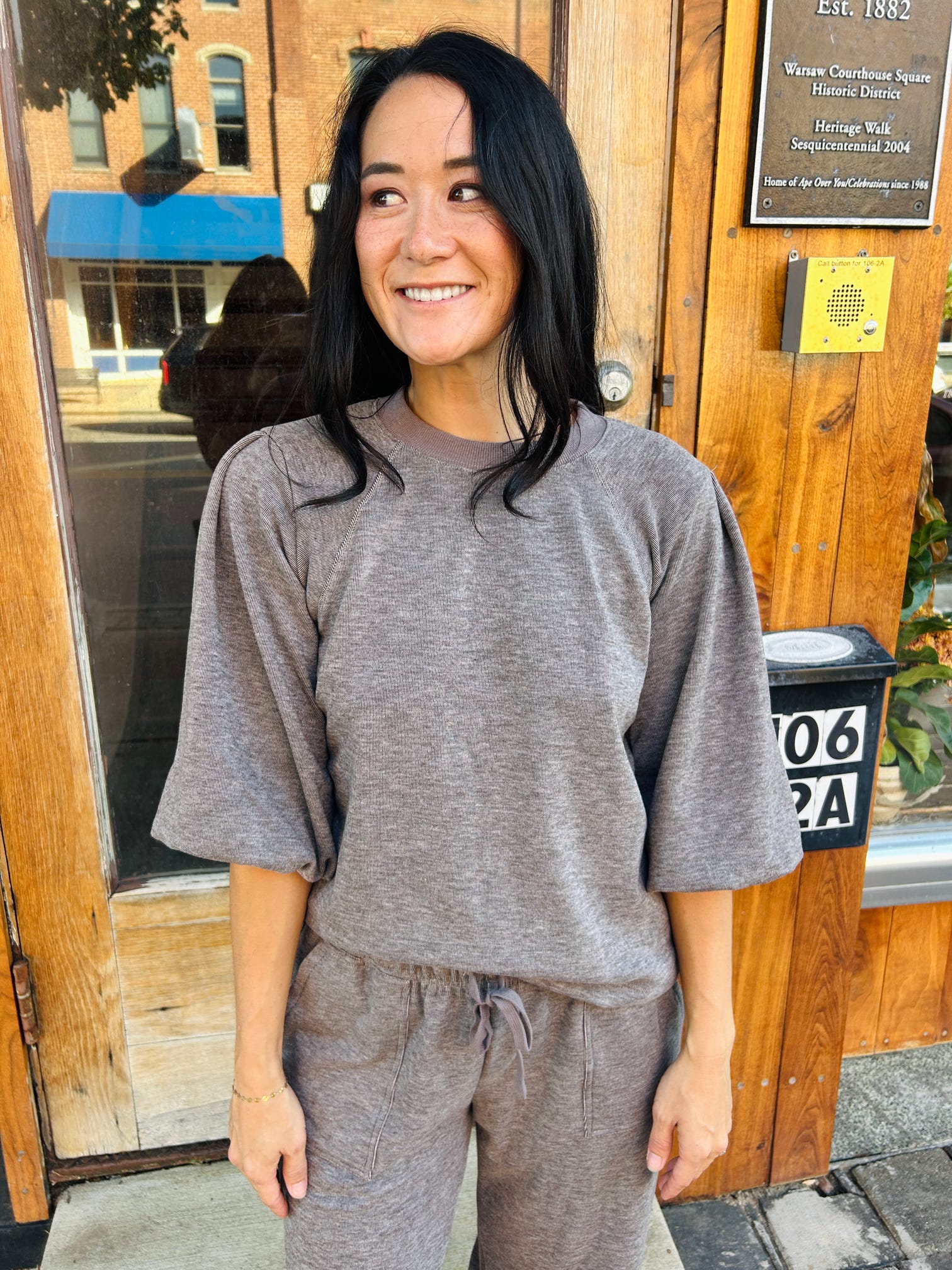 The Bubble Sleeve Knit Top