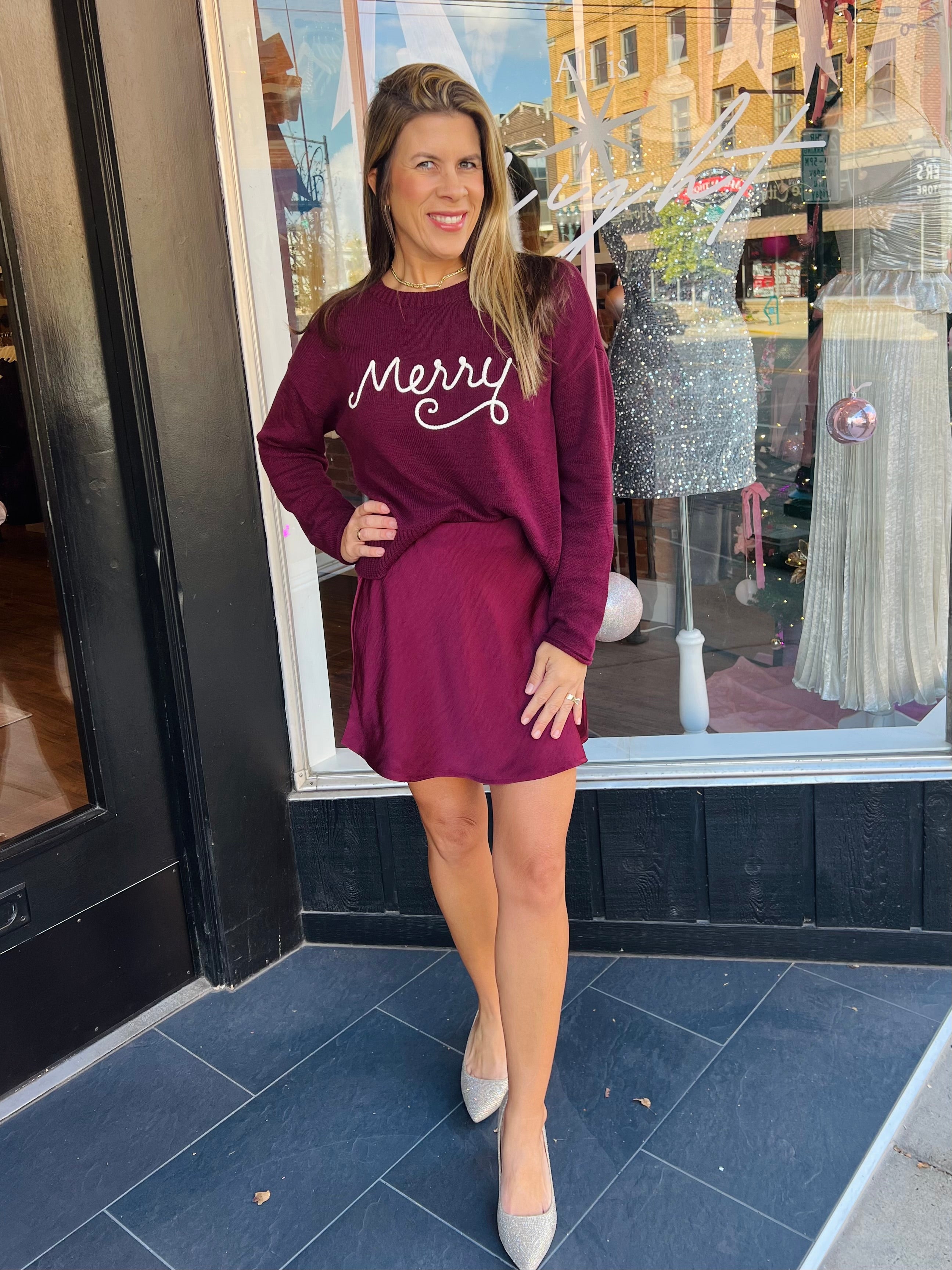 Sienna Merry Sweater Merlot