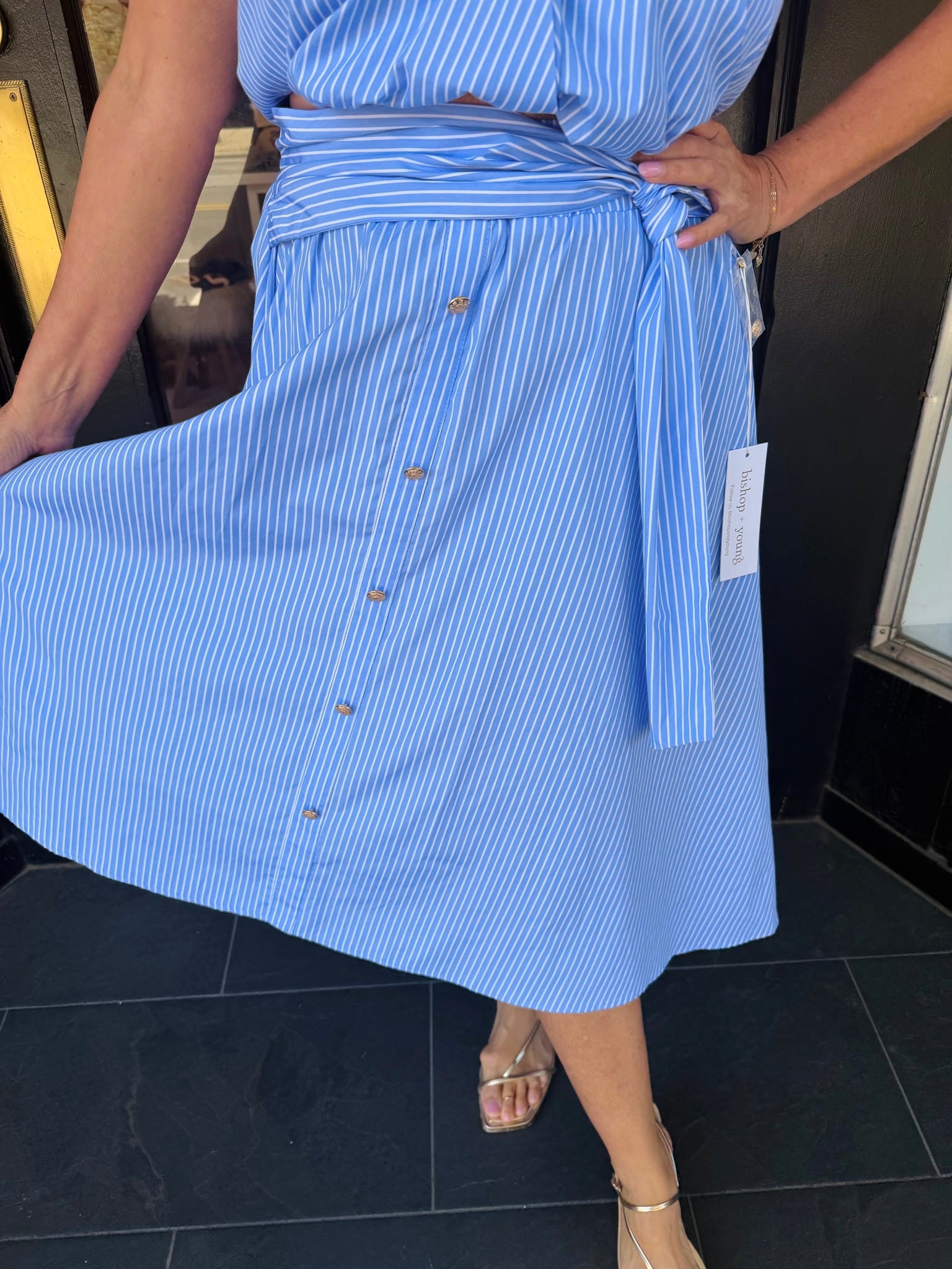Summer Poplin Midi Skirt