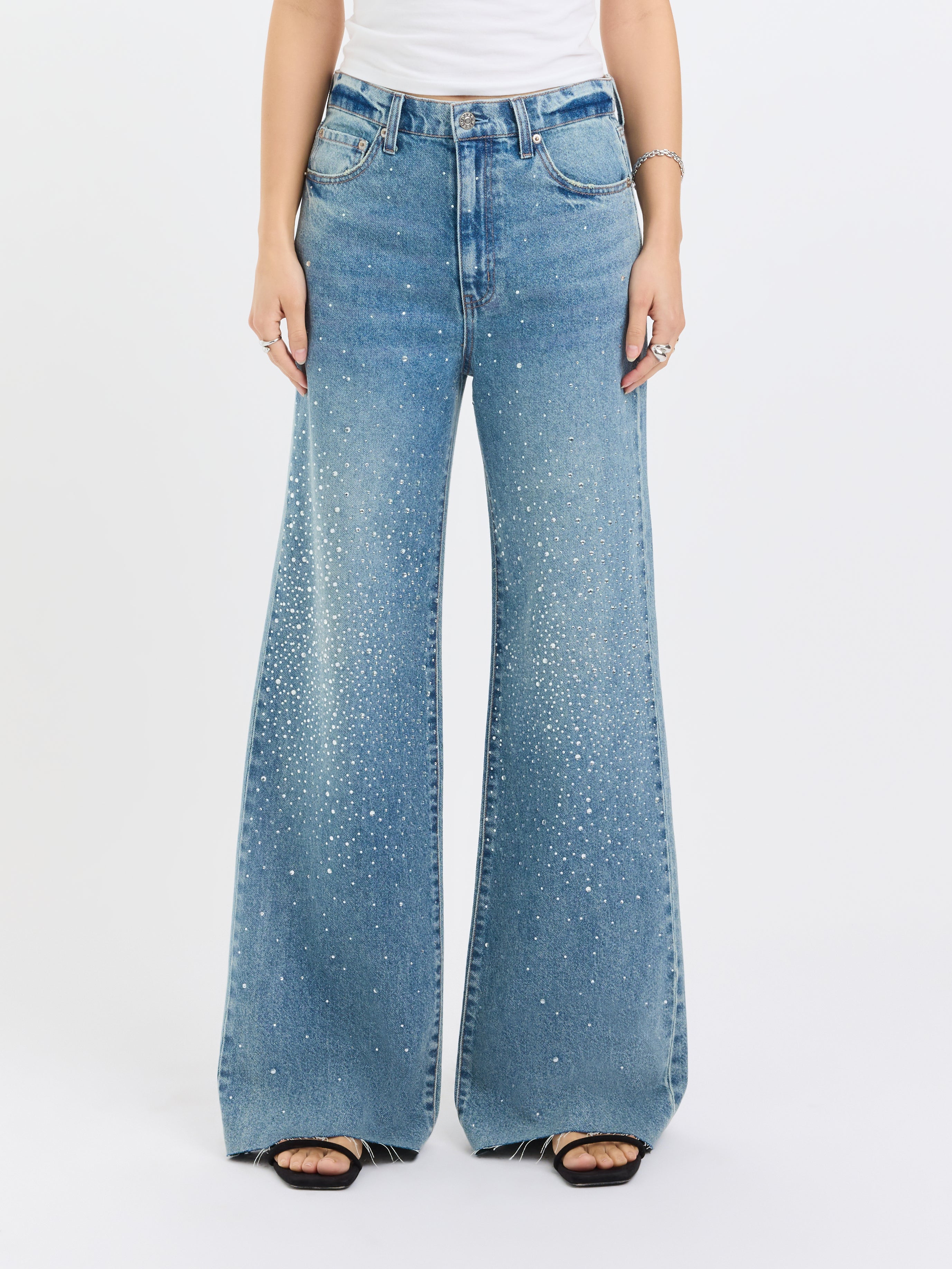 Far Out High Rise Wide Leg Jean