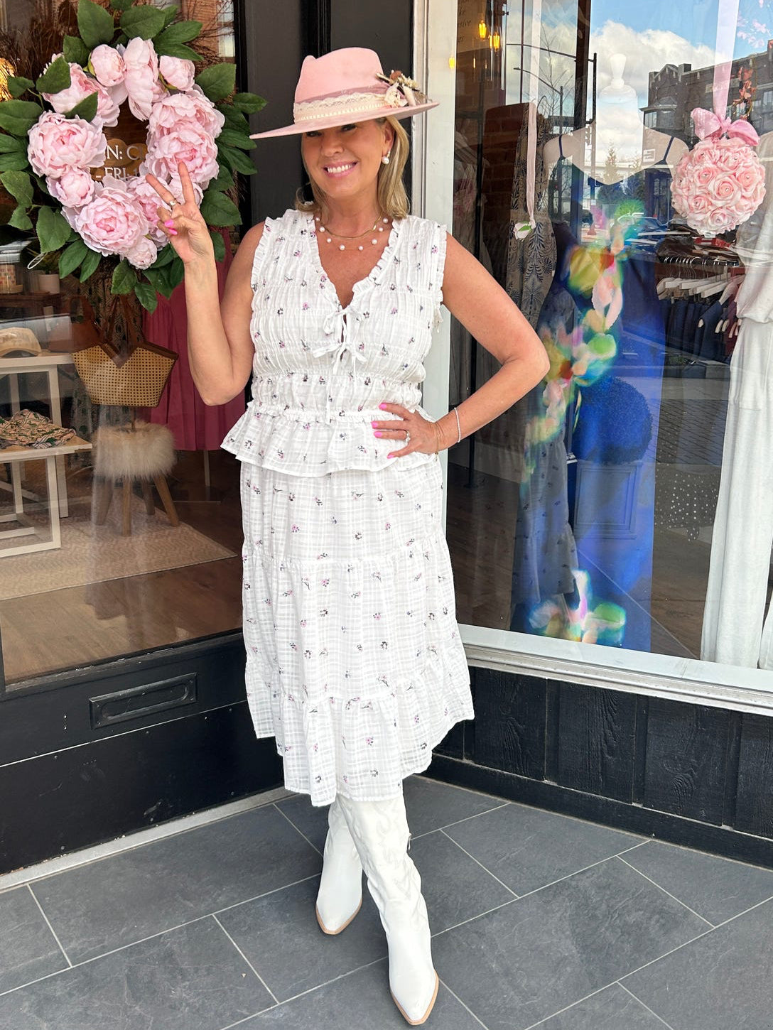 Dainty Roses Midi Skirt