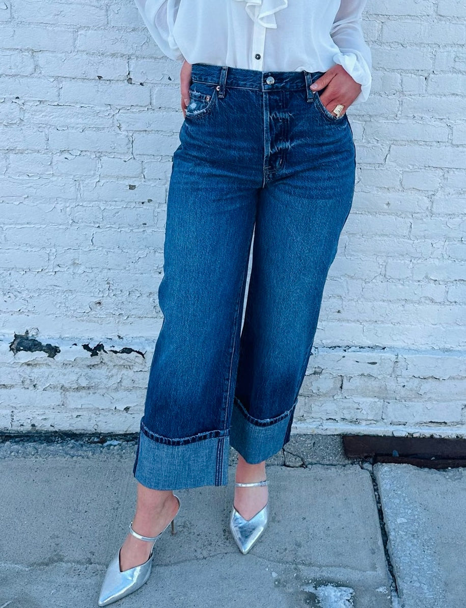 Ryder High Rise Cuffed Straight Jean