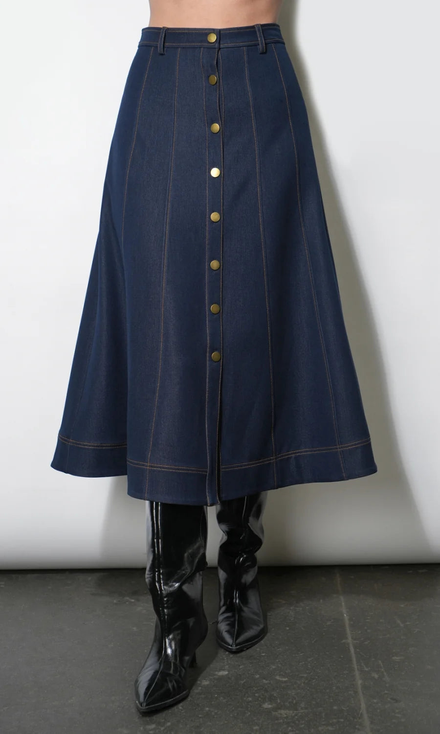 Indy Midi Denim Skirt