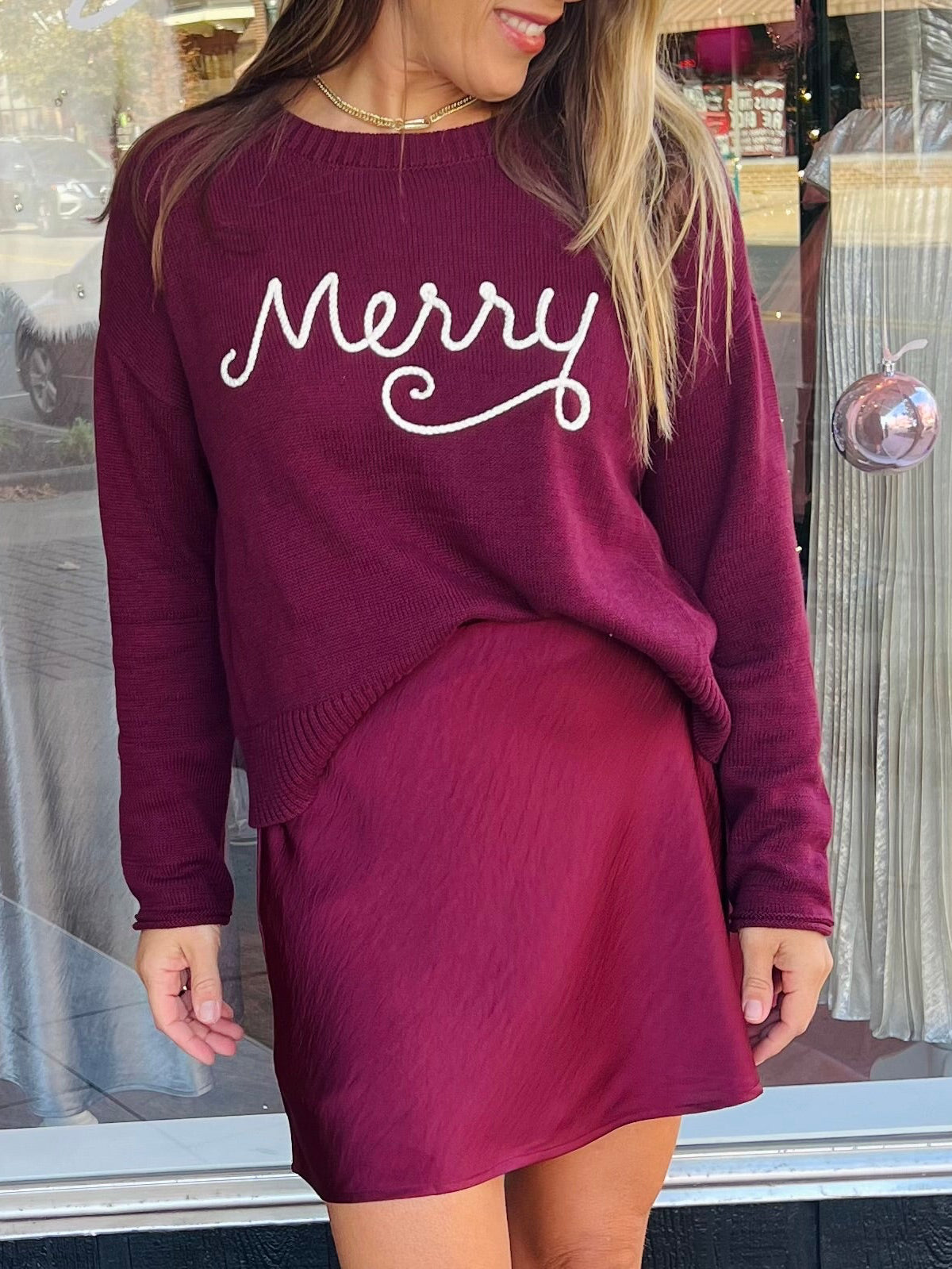 Sienna Merry Sweater Merlot
