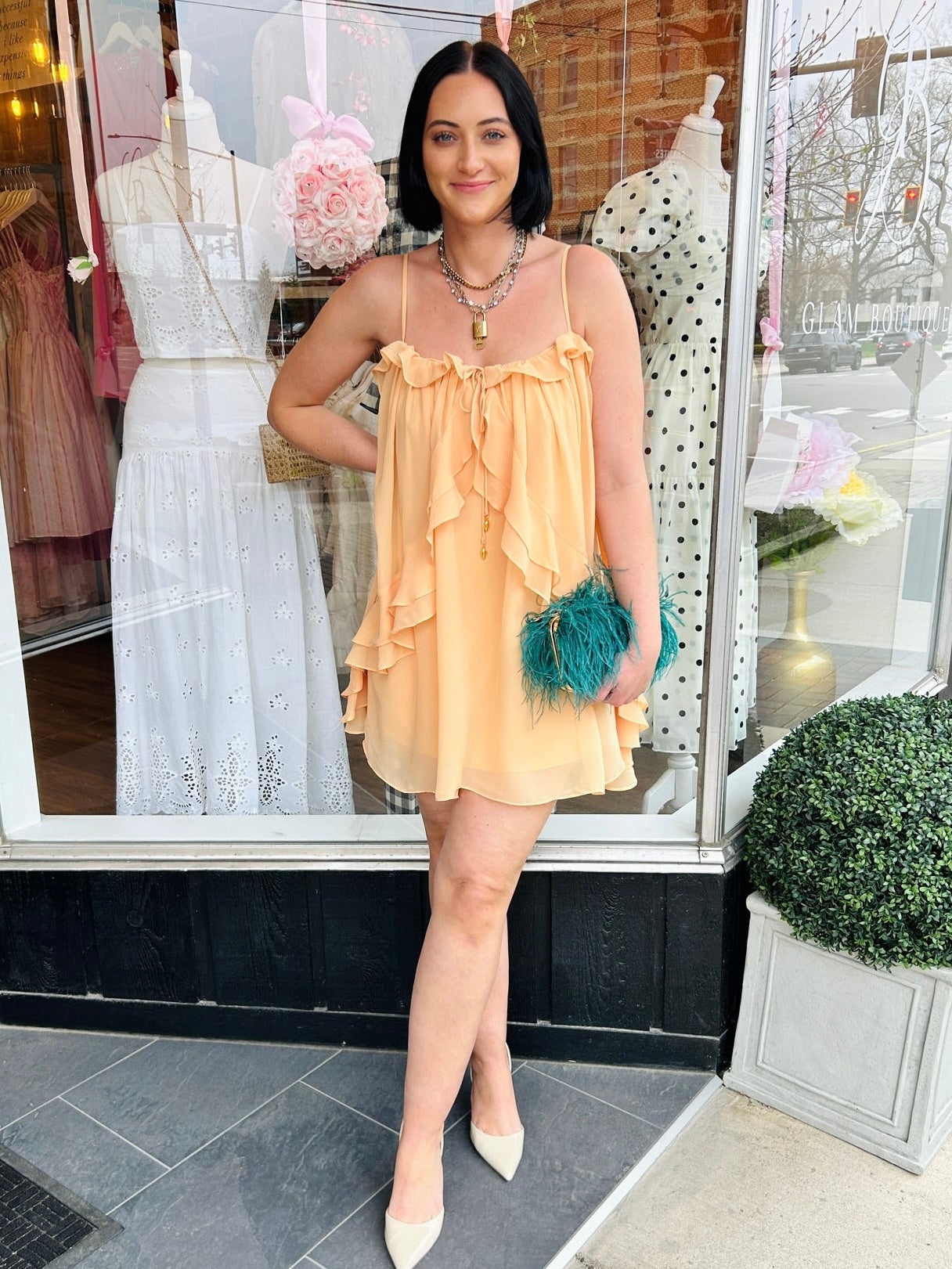 Lorella Dress in Apricot