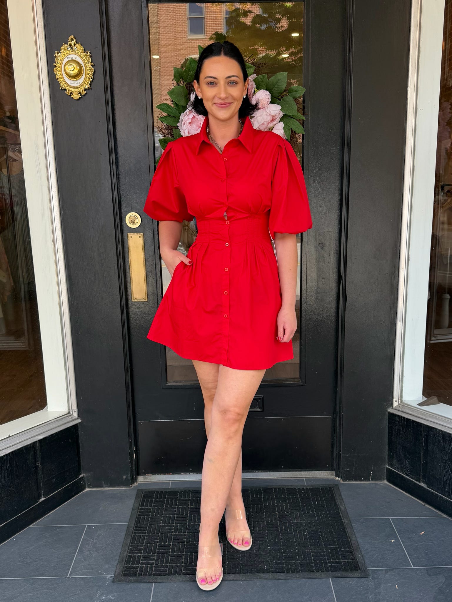 Jacqueline Bubble Sleeve Dress