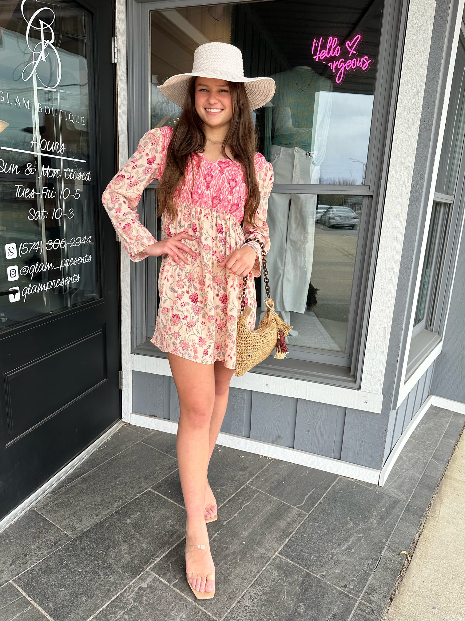 FINAL SALE Boho Floral Dress
