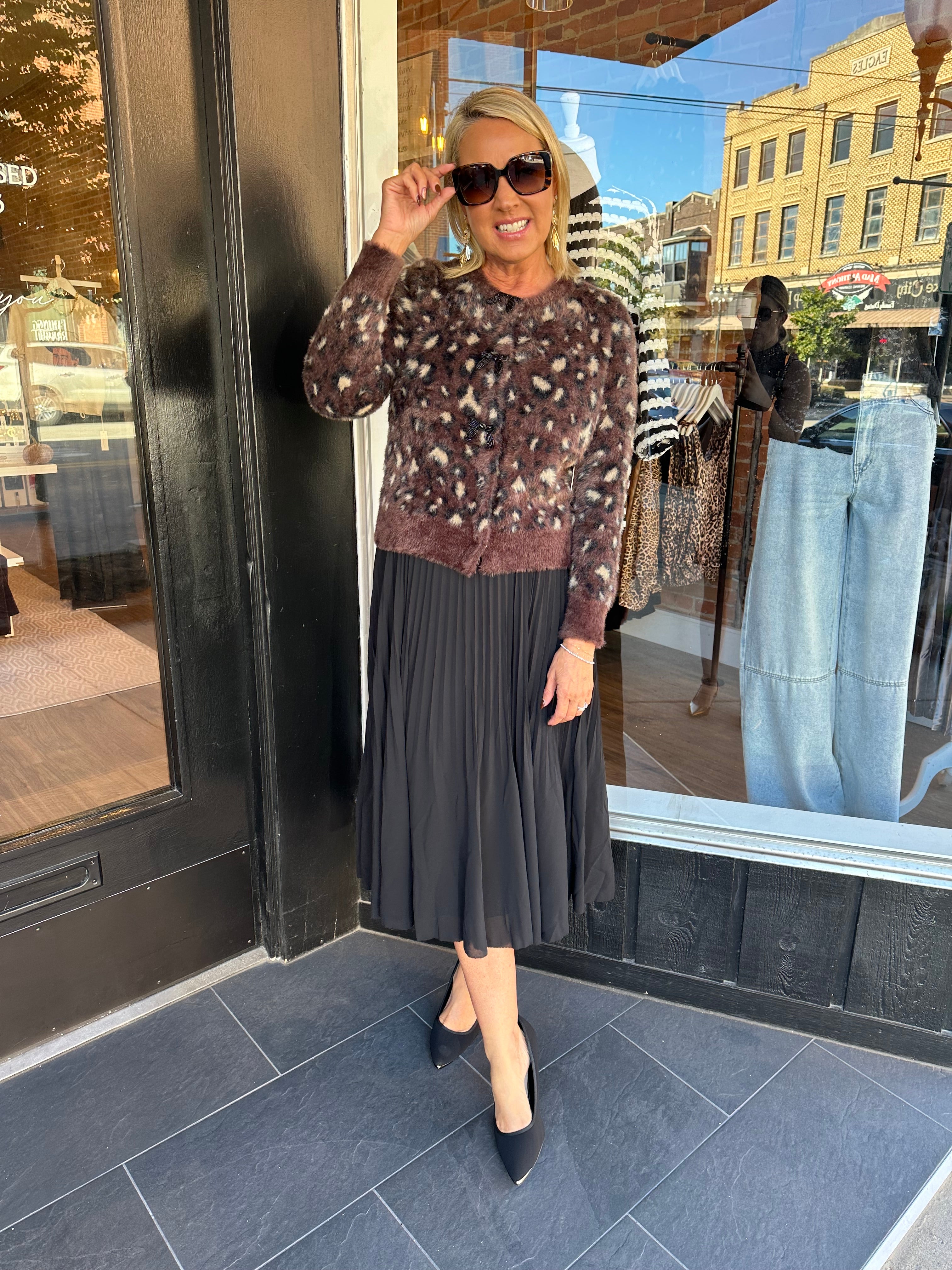 Leah Leopard Cardigan