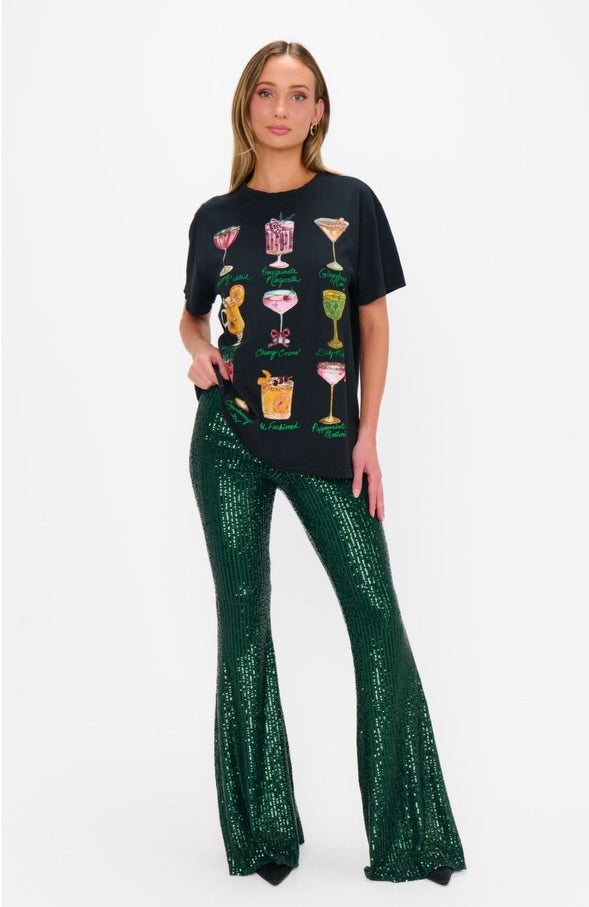 Mercury Bells Emerald Sequin Pants