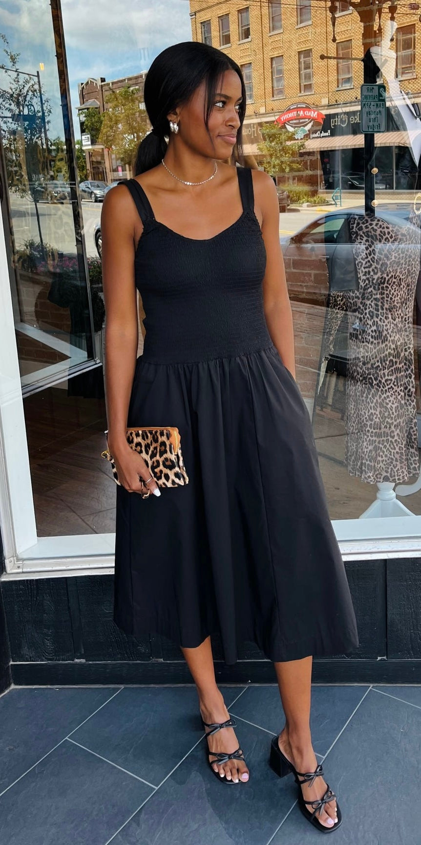 Corsica Smocked Poplin Dress