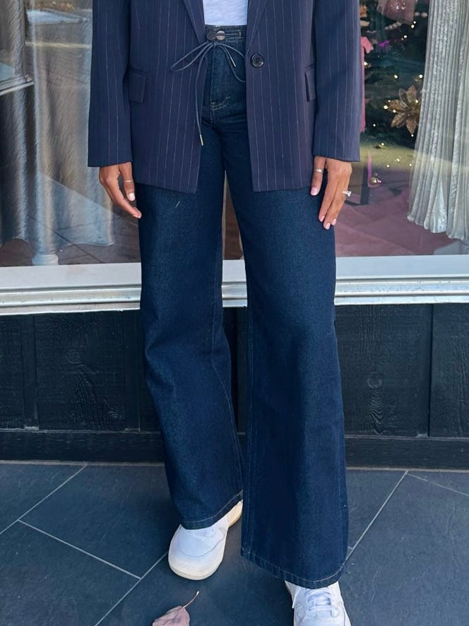 Jade Drawstring Jeans In Rinse