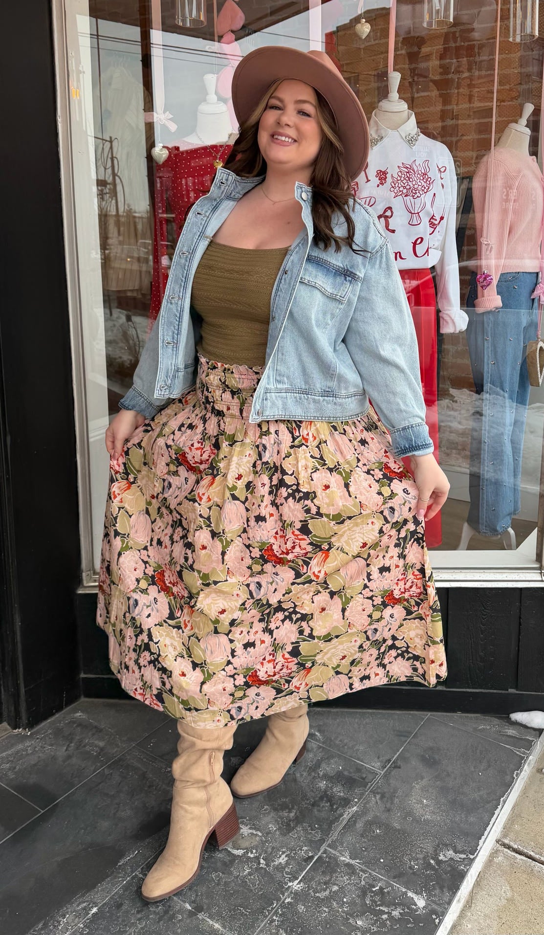 Danbury Floral Midi Skirt