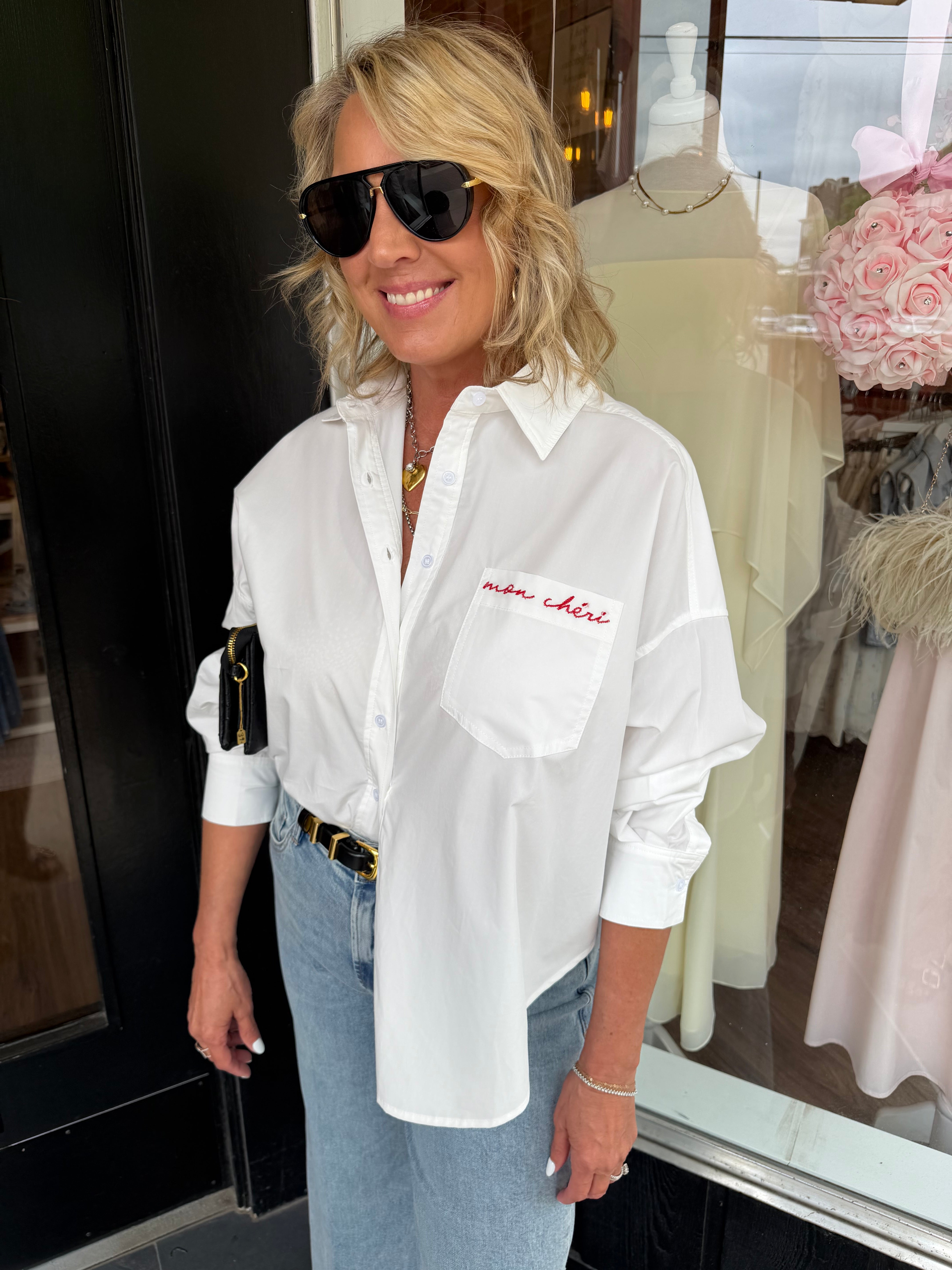 Mon Cheri Oversized Button Up