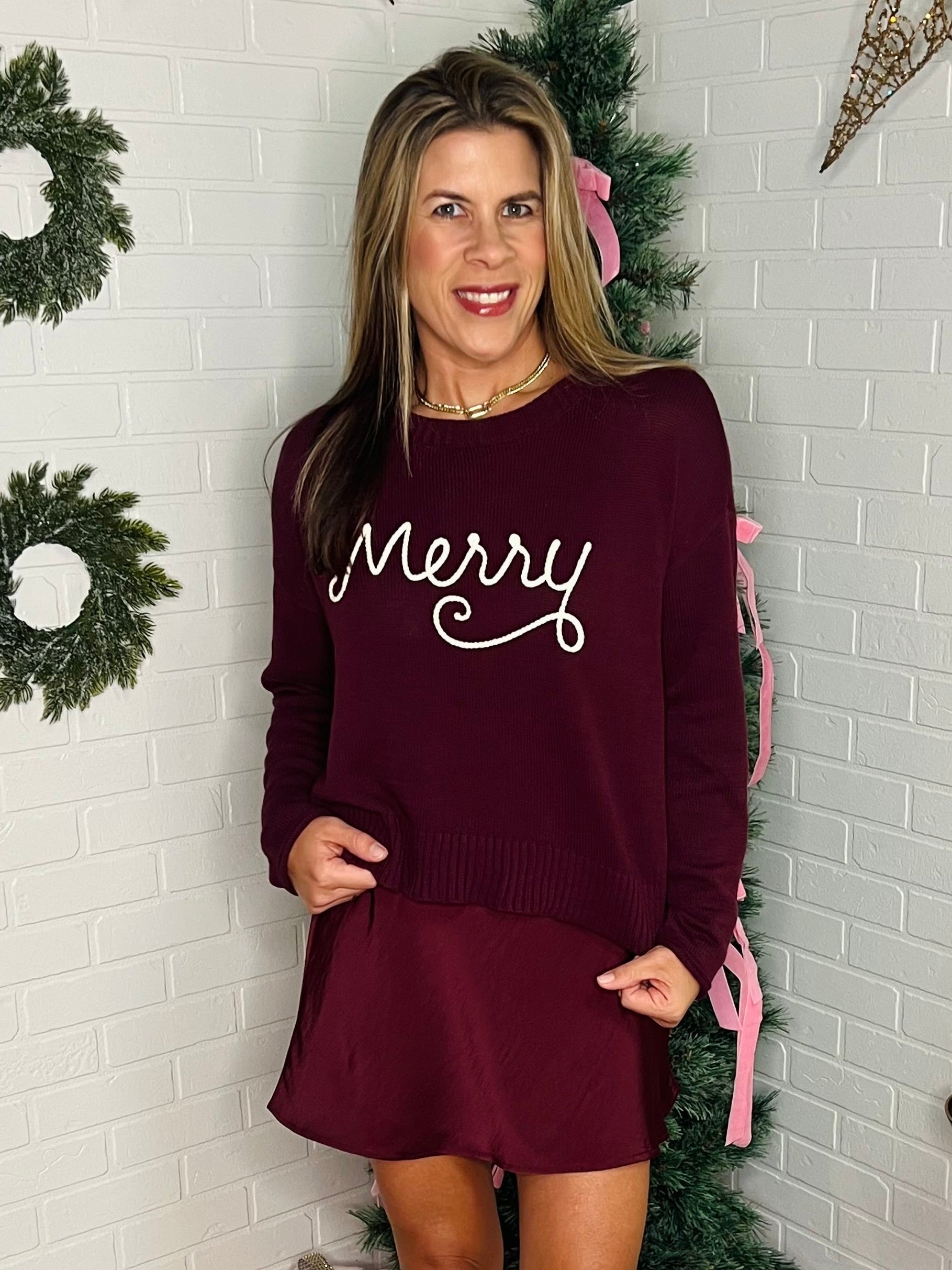 Sienna Merry Sweater Merlot