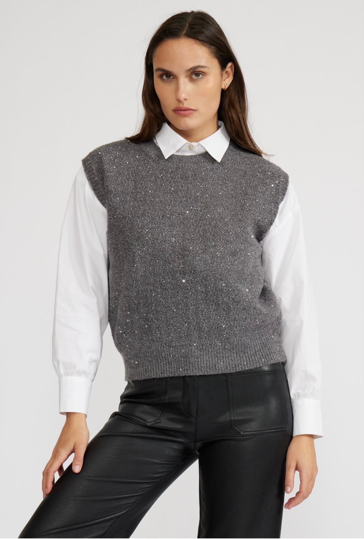 Mikey Sequin Knit Top