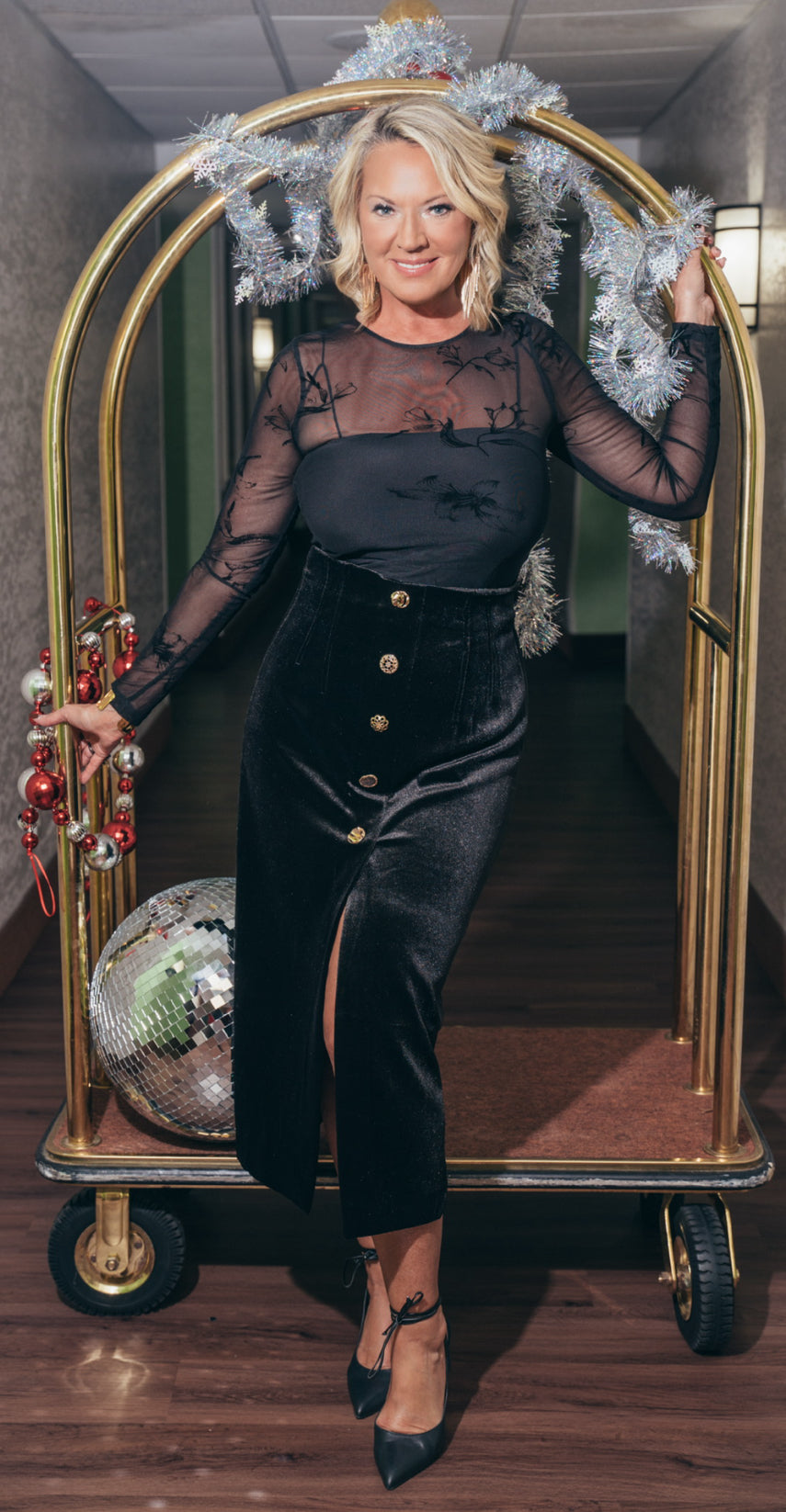 Midnight Bloom Mesh Bodysuit