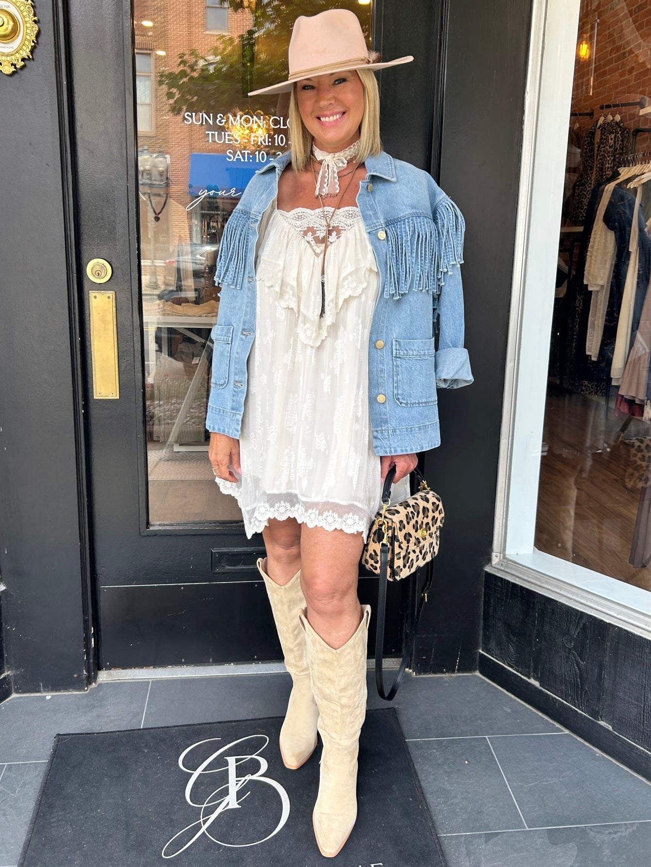 Ojai Fringe Jacket Jet Stream Blue