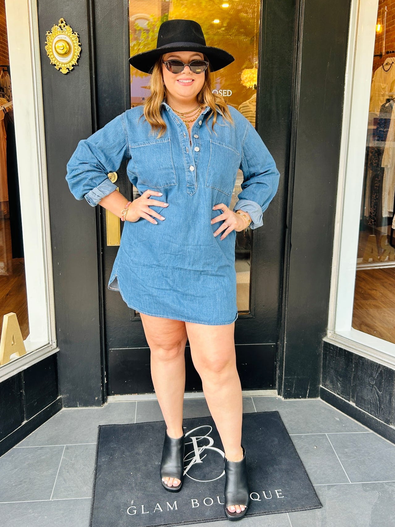 Lucie Denim Shirt Dress