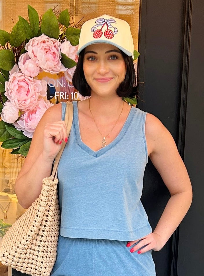Sloane V-Neck Denim Tank