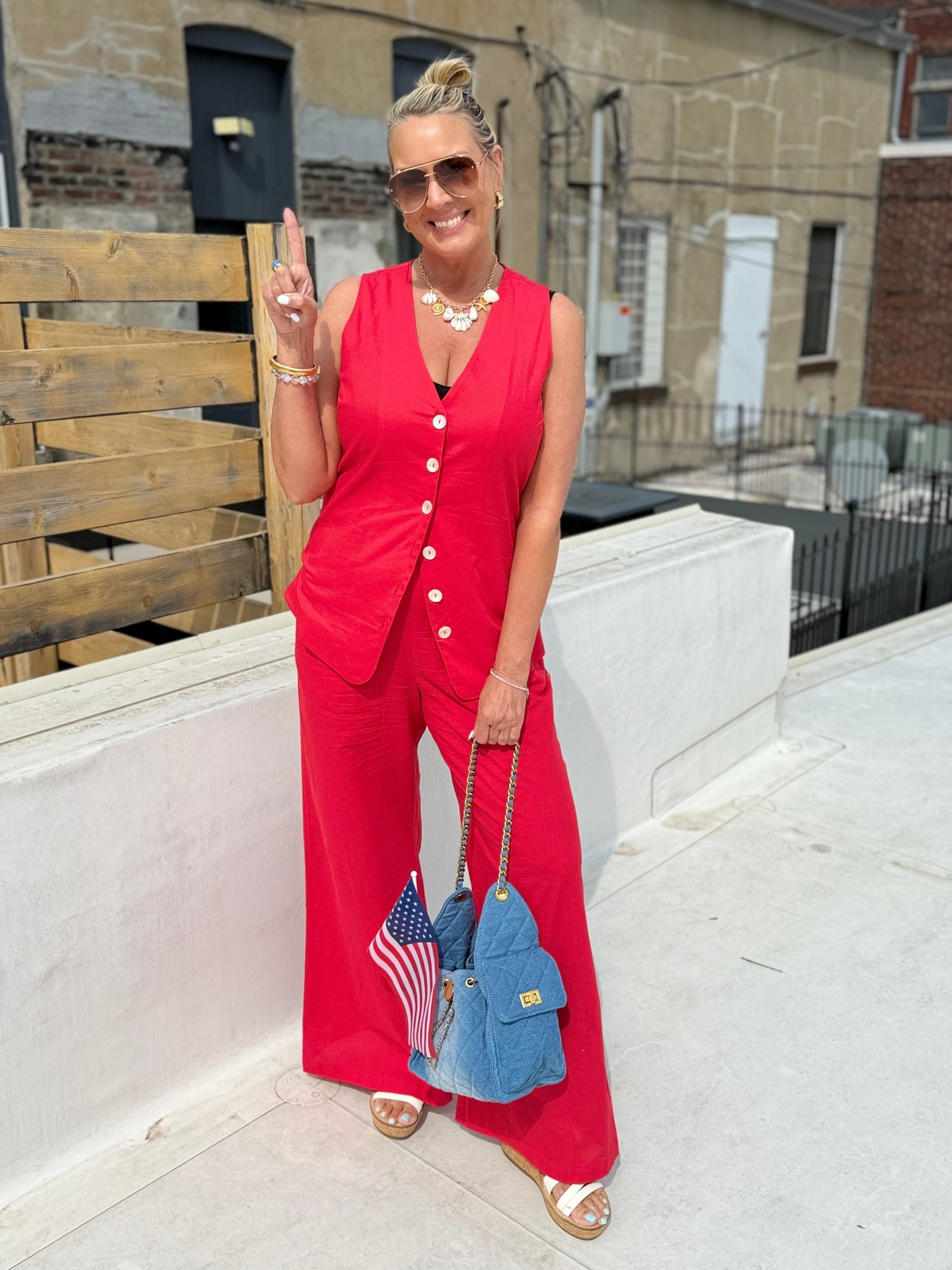 Easygoing Pants Sundried Tomato Linen