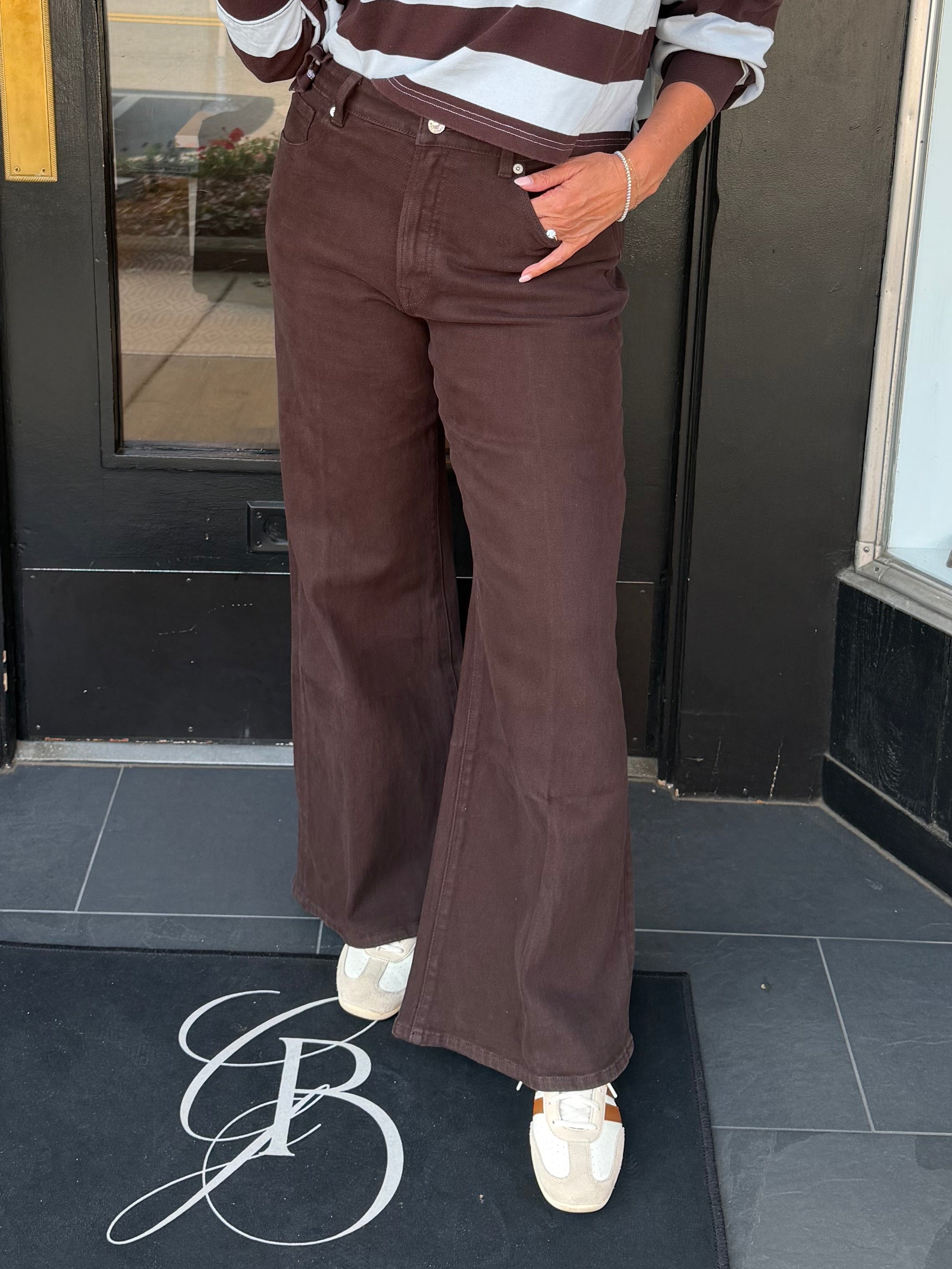 Good Waist Palazzo Ankle Jeans